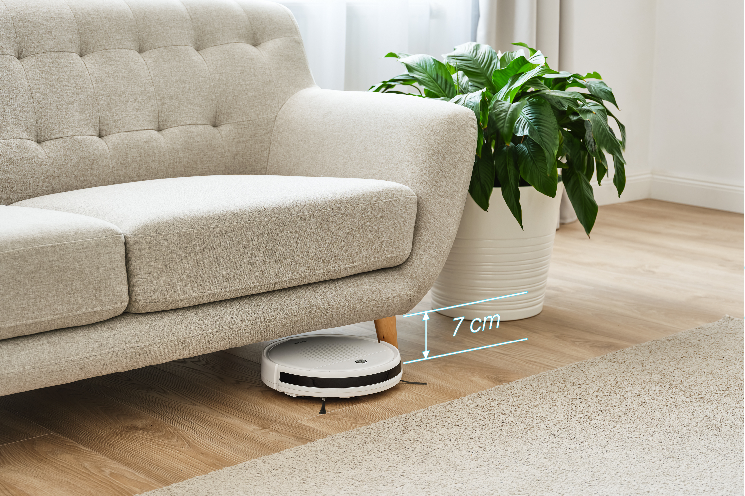 Sencor robotický vysávač s antistatickým mopom SRV 1550WH