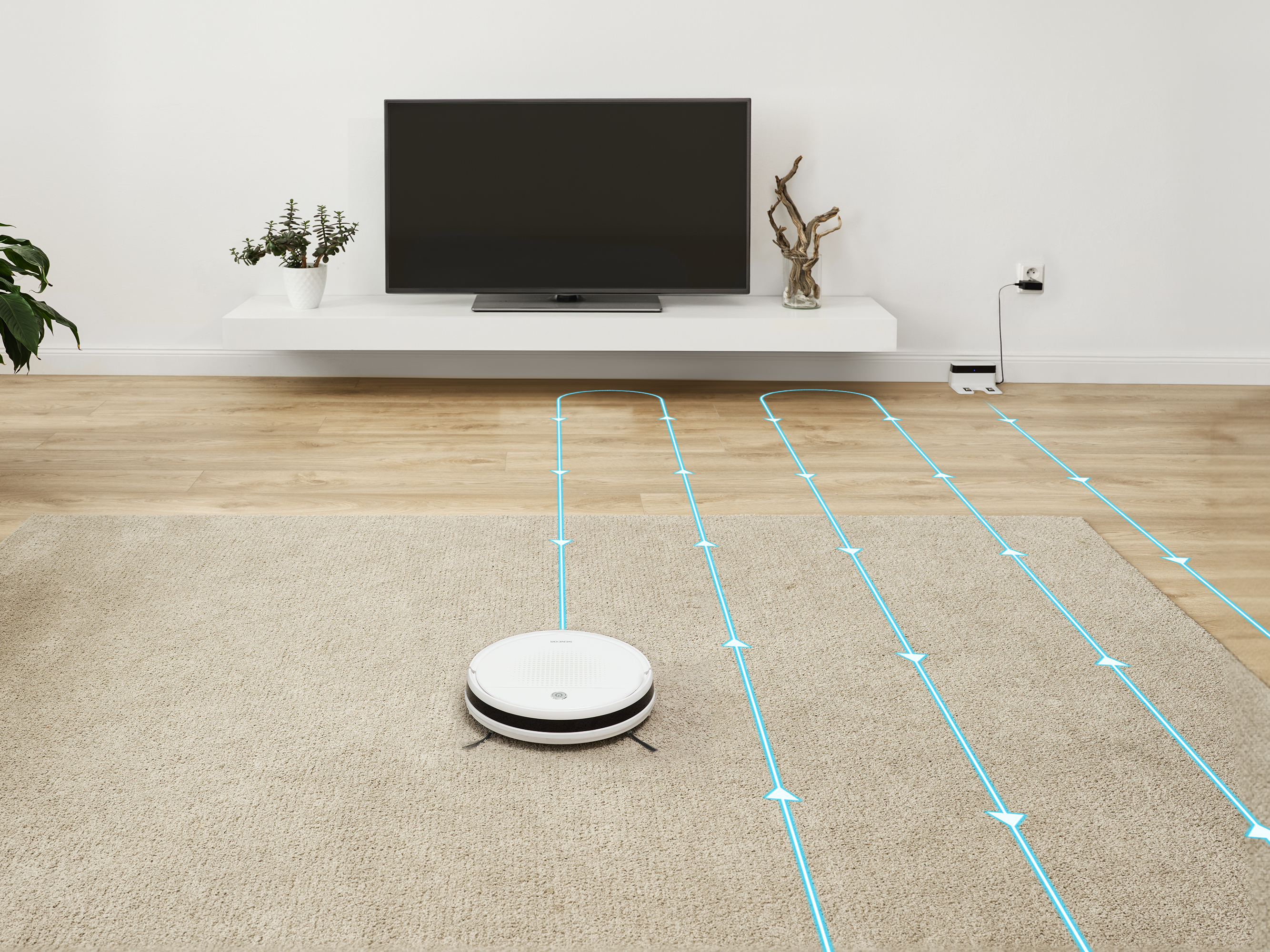 Sencor robotický vysávač s antistatickým mopom SRV 1550WH