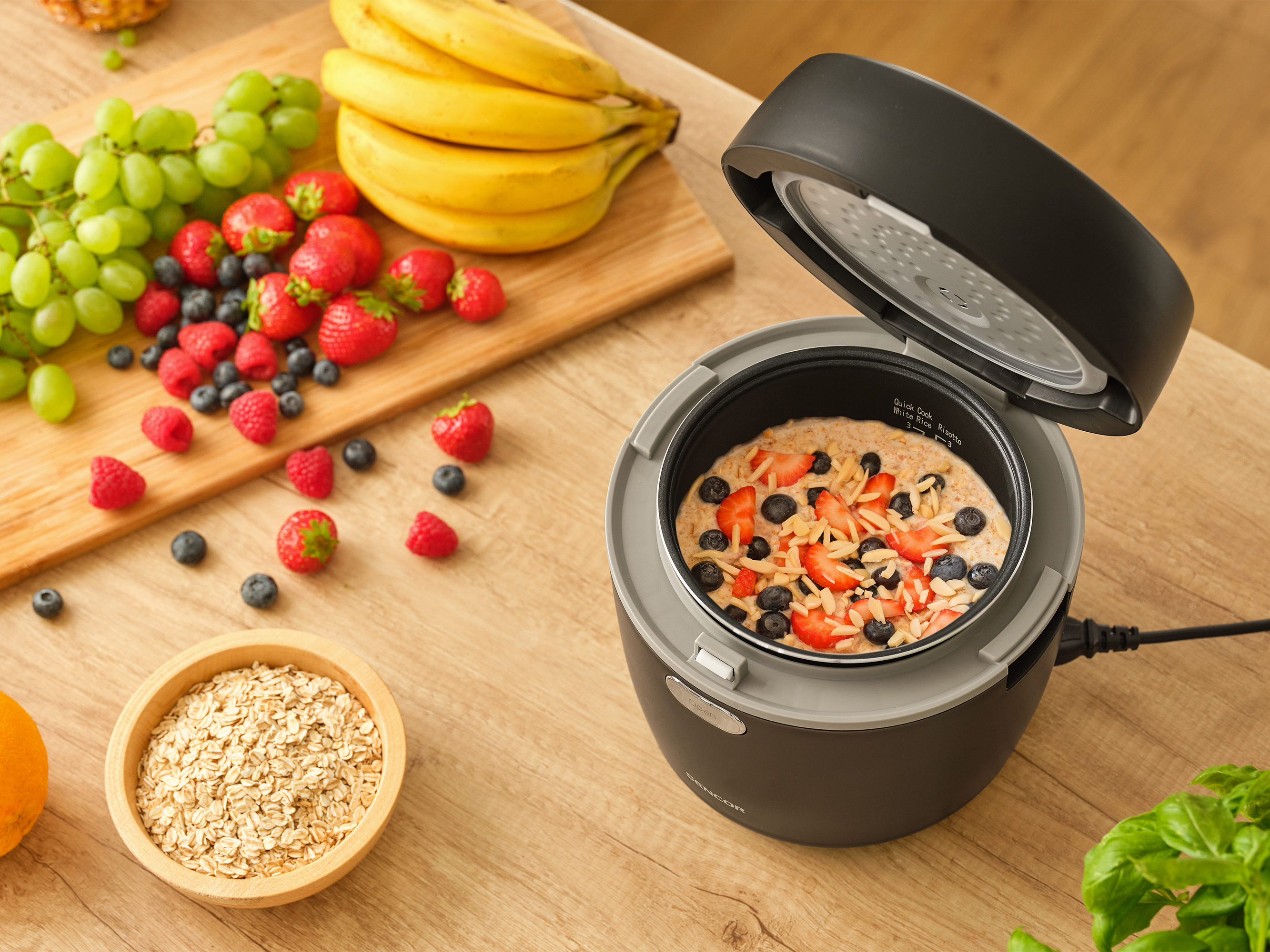 Sencor SRM 0671BK low carb rizsfőző párolókosárral
