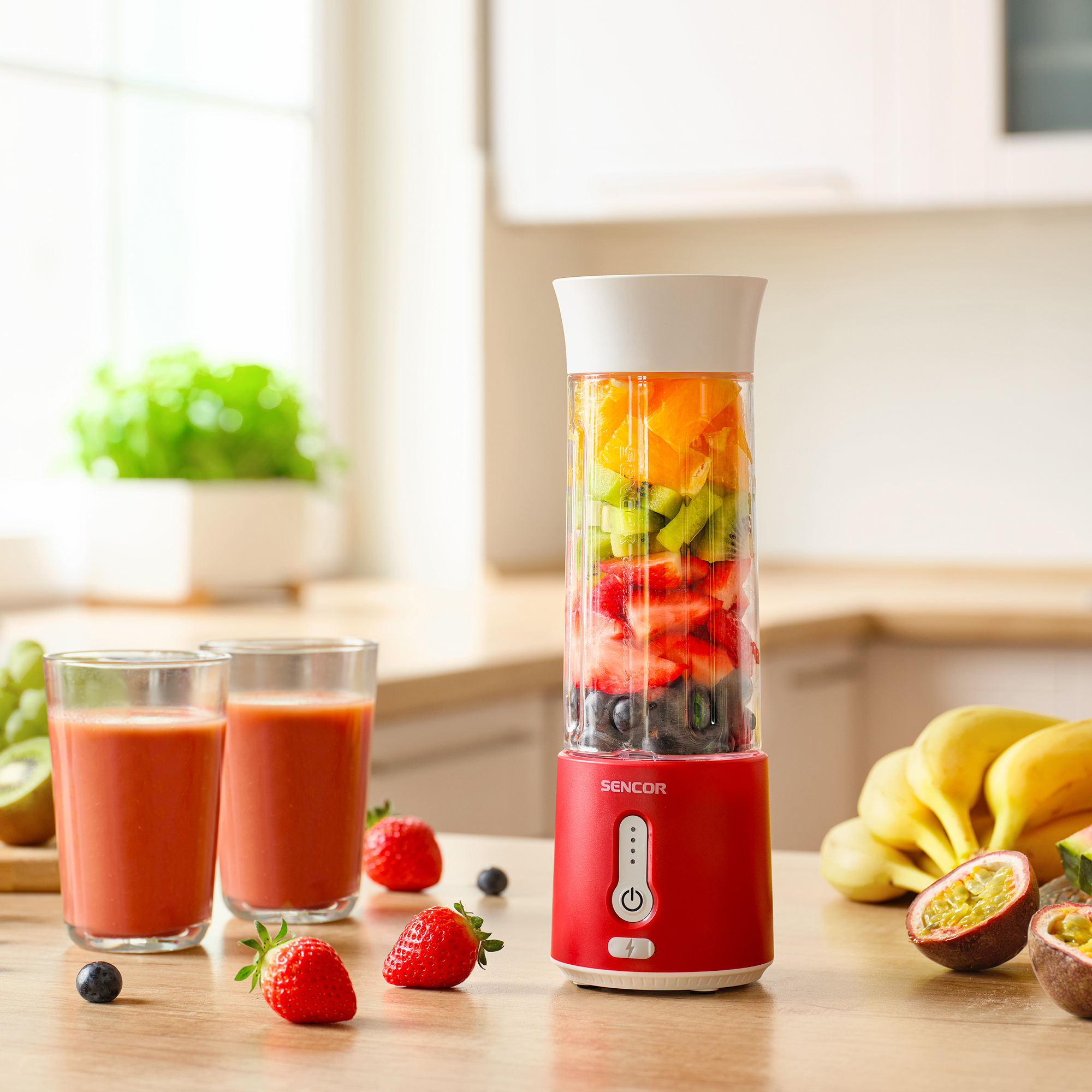 Sencor přenosný smoothie mixér na baterie SBL 134RD