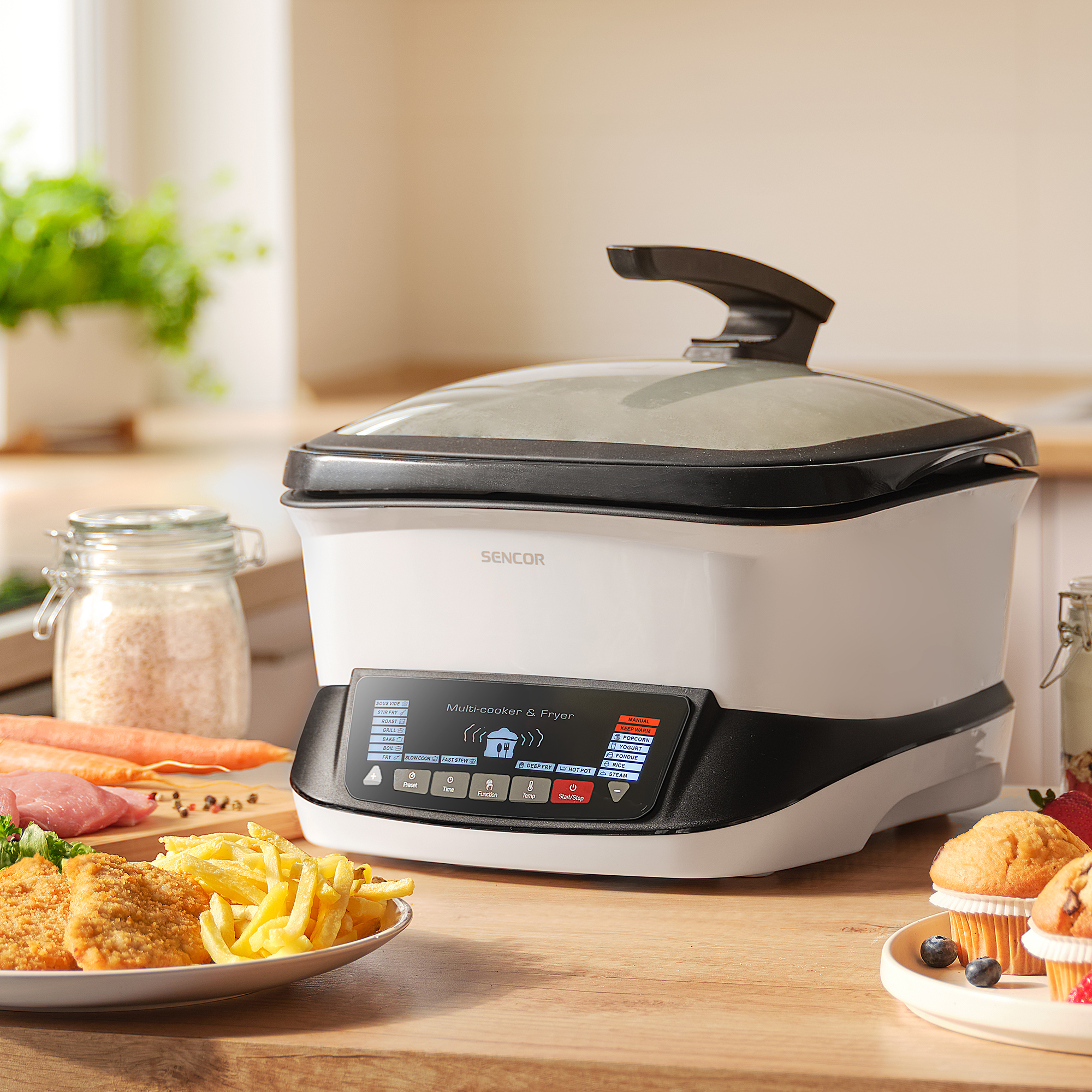 Sencor wielofunkcyjny garnek do smażenia w głębokim tłuszczu SFR 9400WH
