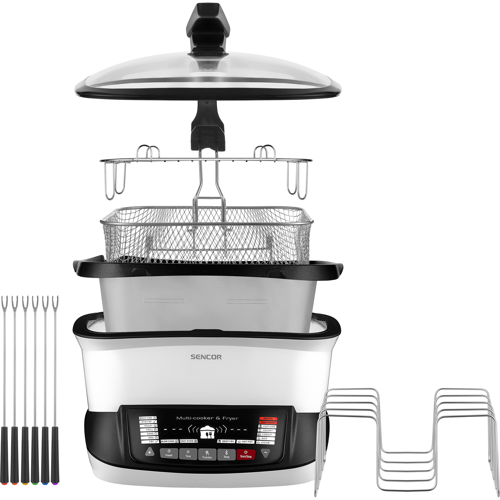 Sencor SFR 9400WH multifunctional deep fryer, package contents