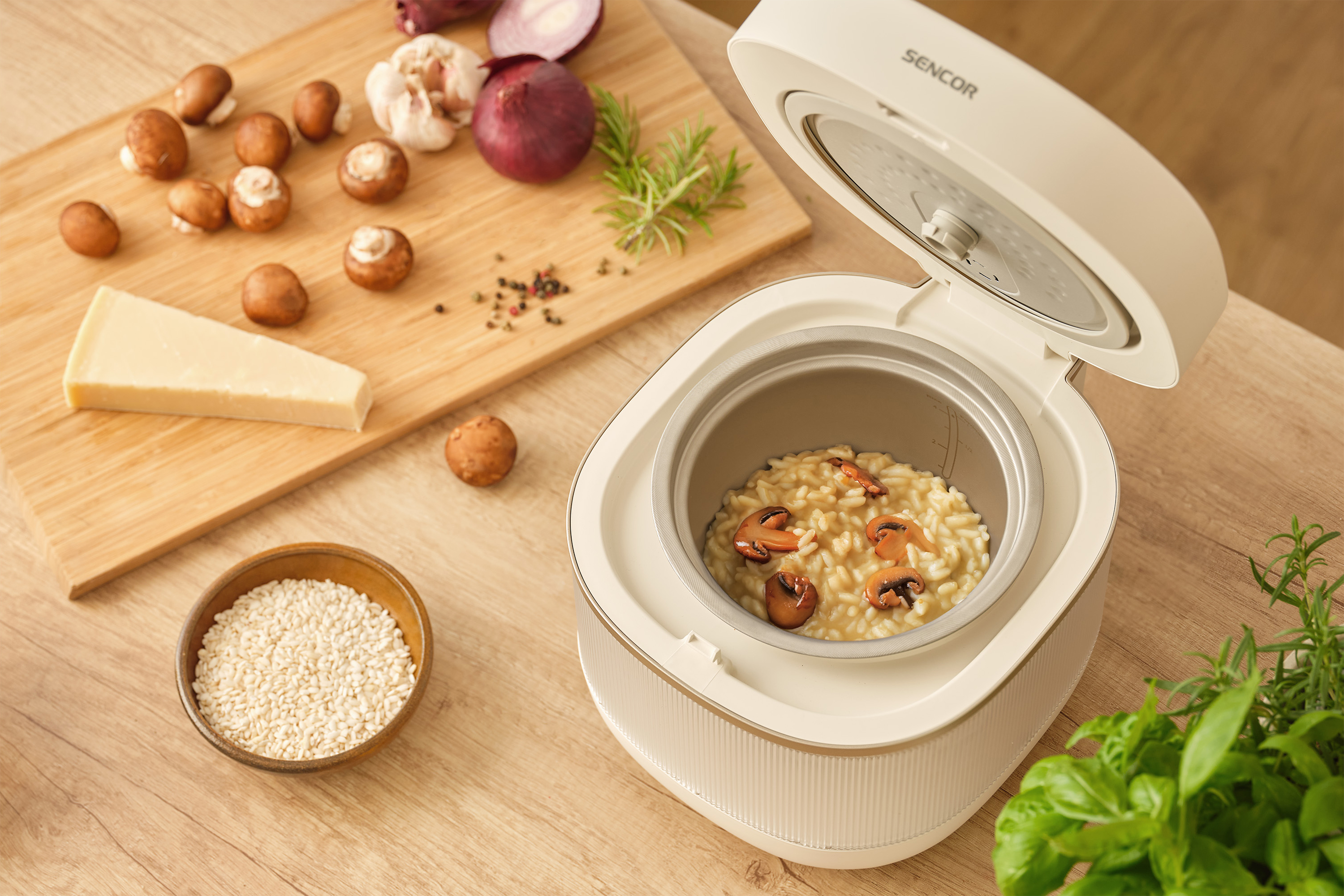 Sencor SRM 2000WH multifunkciós rizsfőző low carb funkcióval