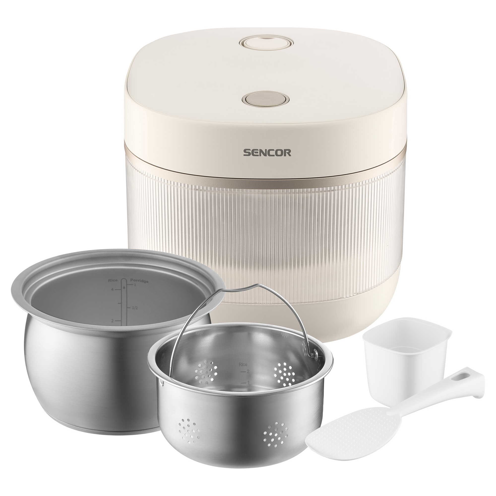 Sencor SRM 2000WH multifunkciós rizsfőző low carb funkcióval, a csomag tartalma
