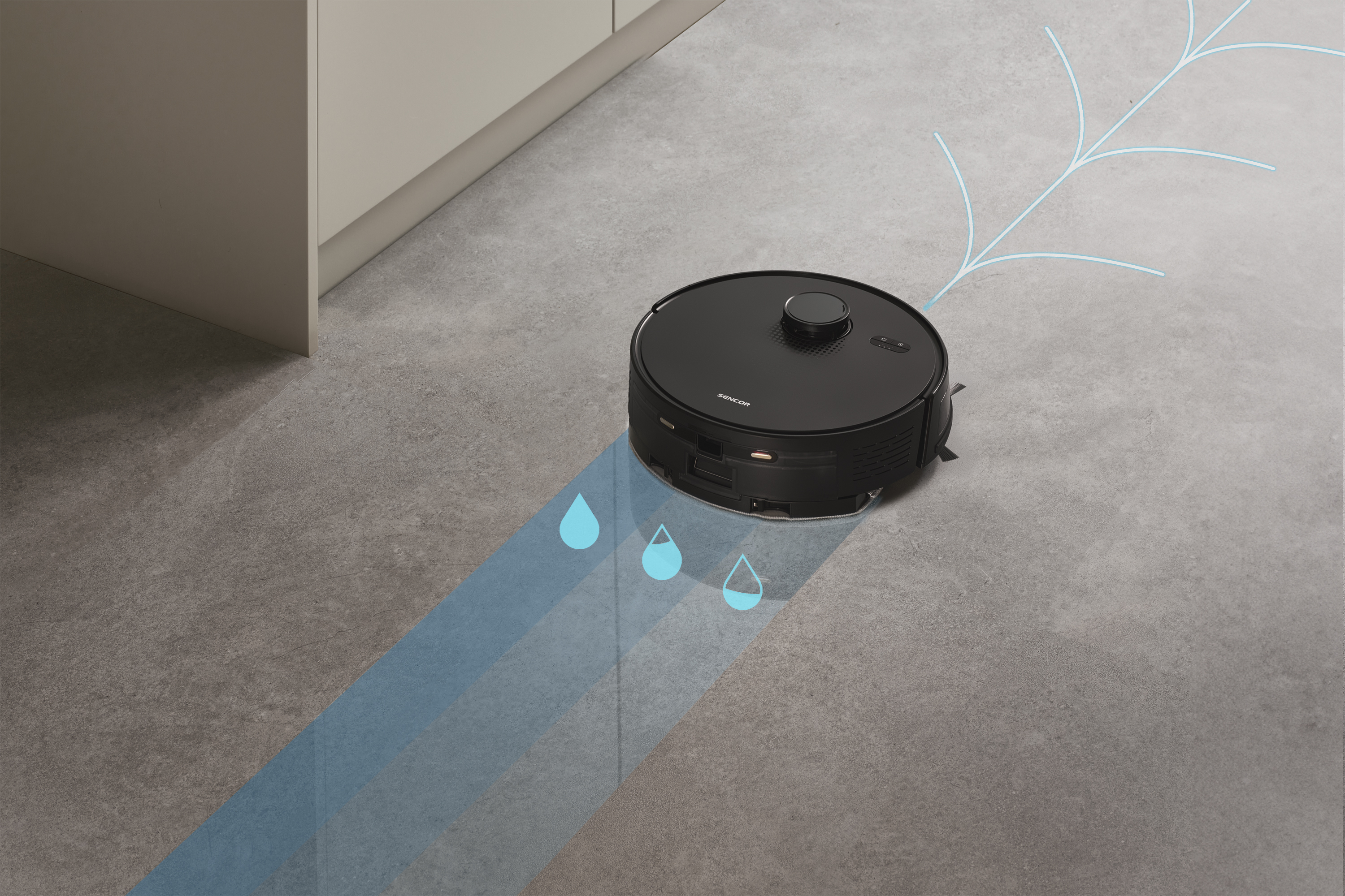 Sencor SRV 9020BK robotporszívó felmosó funkcióval