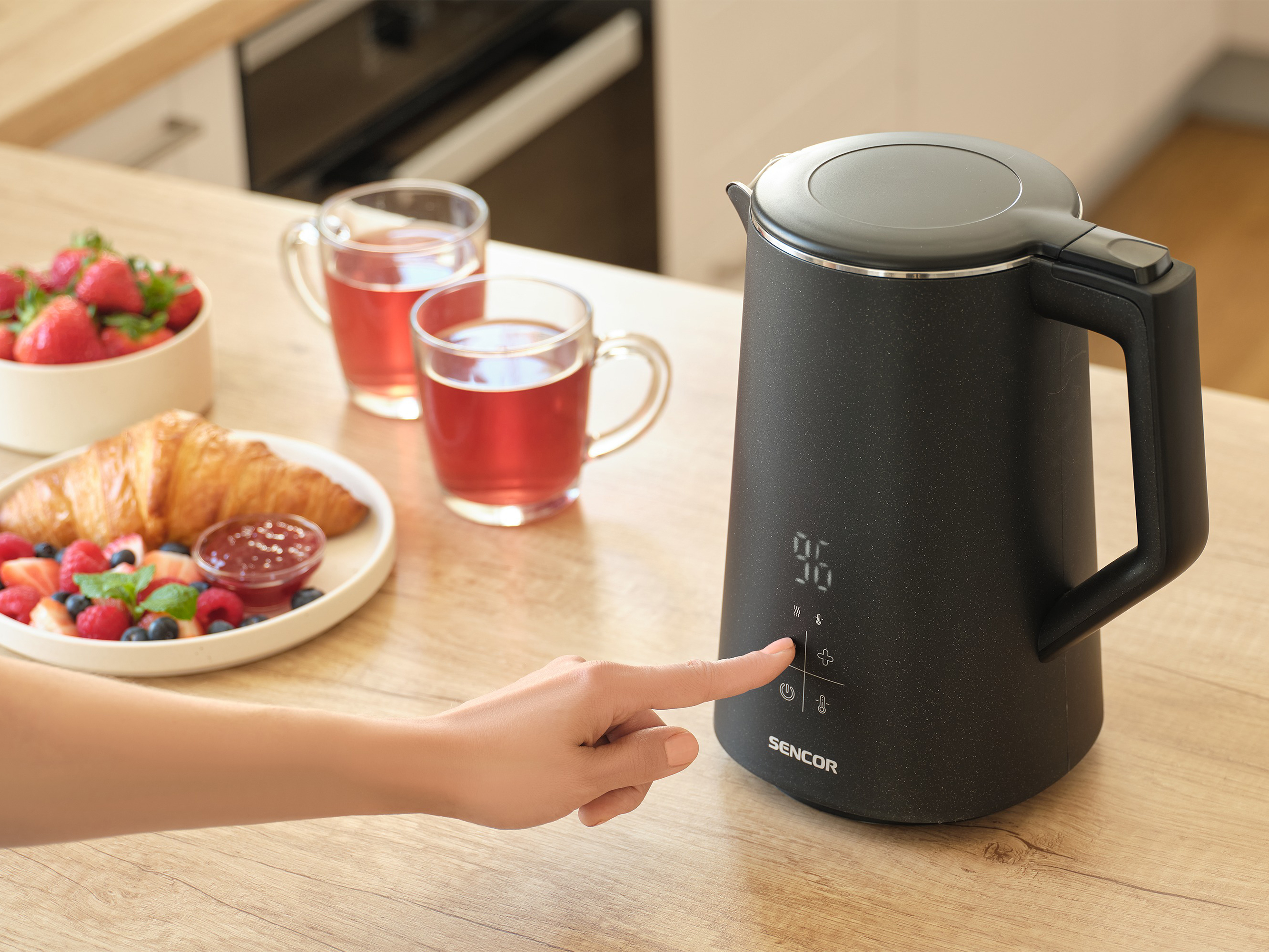 Sencor SWK 0600BK hőfokszabályozós, kettős falú vízforraló