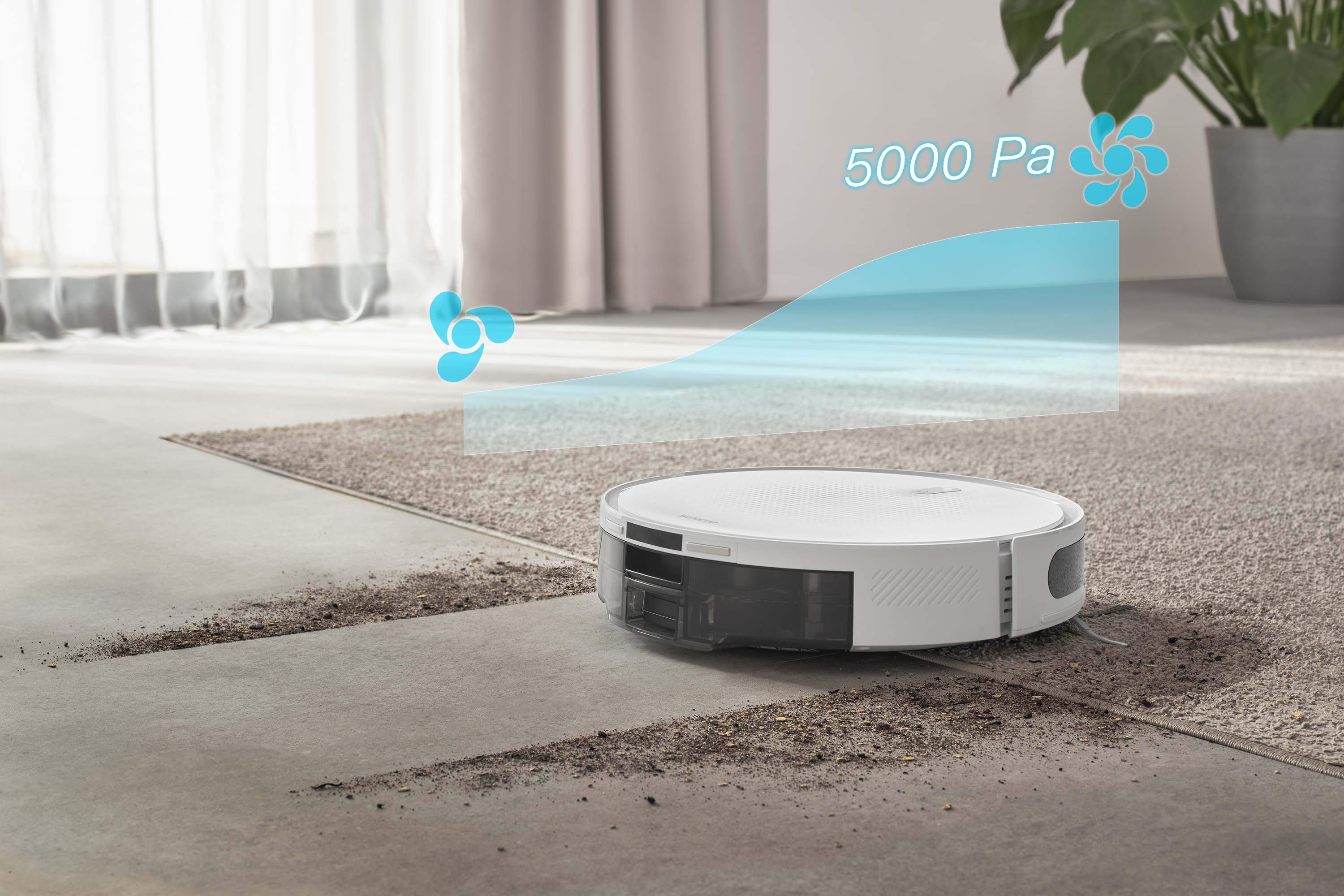 Sencor robotický vysavač s mopem a stanicí na prach SRV 7485WH