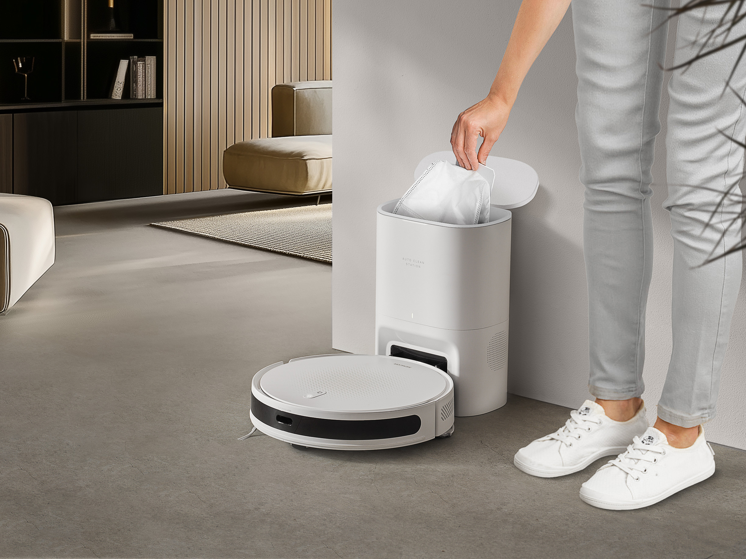 Sencor SRV 7485WH robotporszívó felmosóval és porgyűjtő állomással
