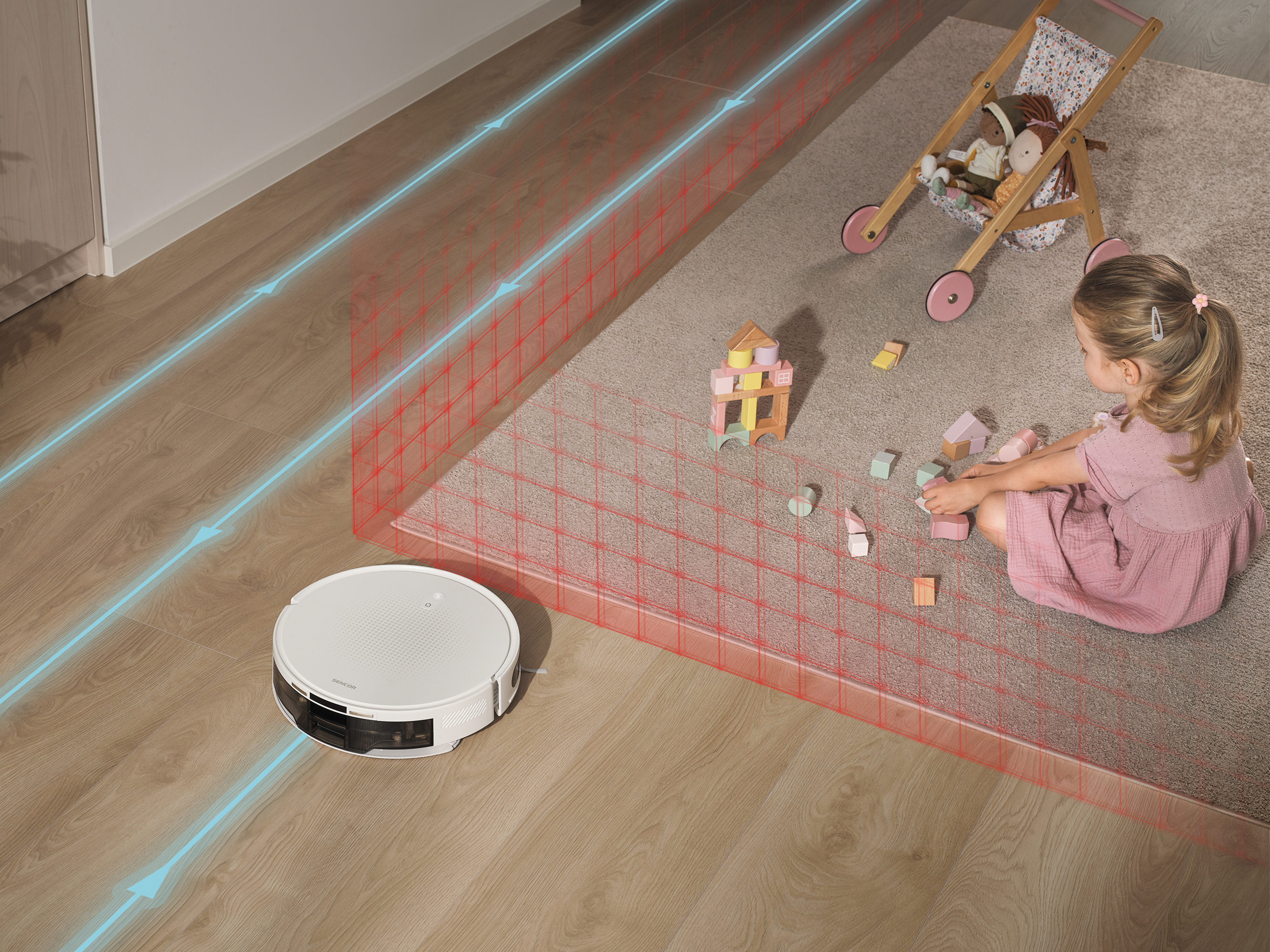 Sencor SRV 7485WH robotporszívó felmosóval és porgyűjtő állomással