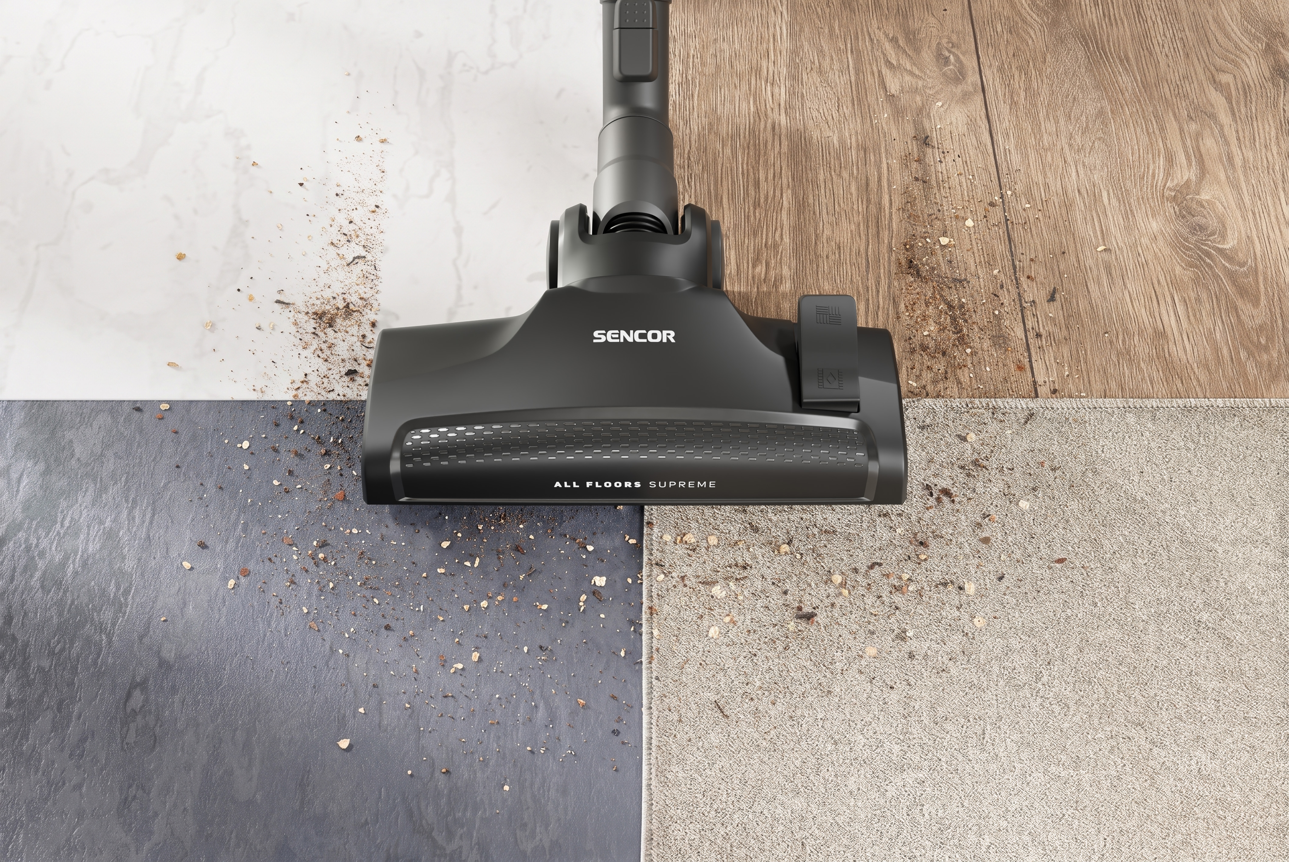 Sencor sáčkový vysavač s hepa h13 a barevným displejem SVC 9130GR