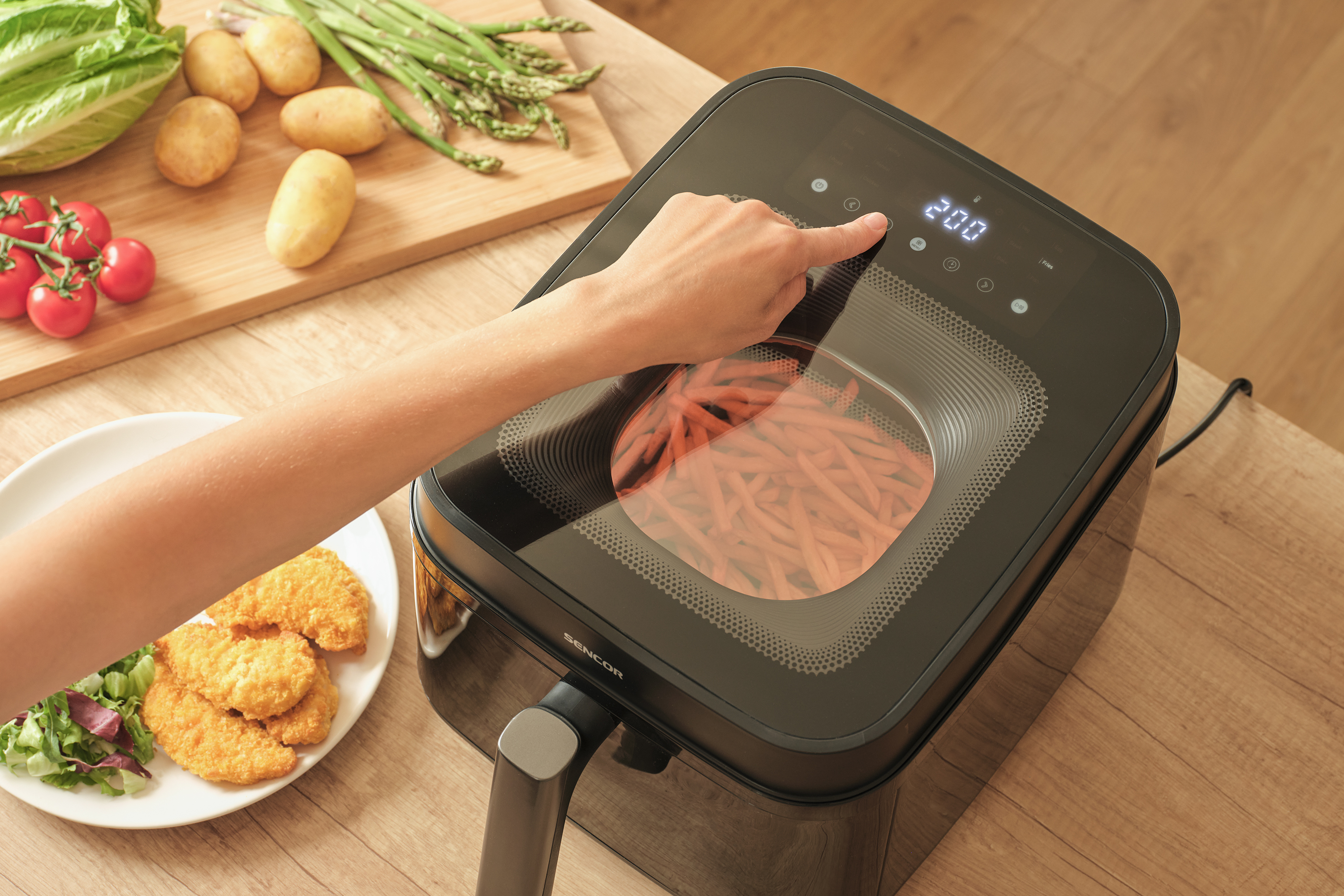 Sencor SFR 6900BK forrólevegős fritőz