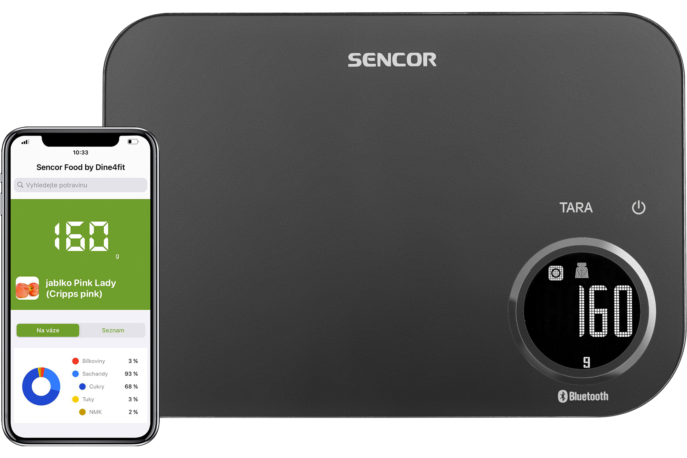 Sencor waga kuchenna smart SKS 7178BK