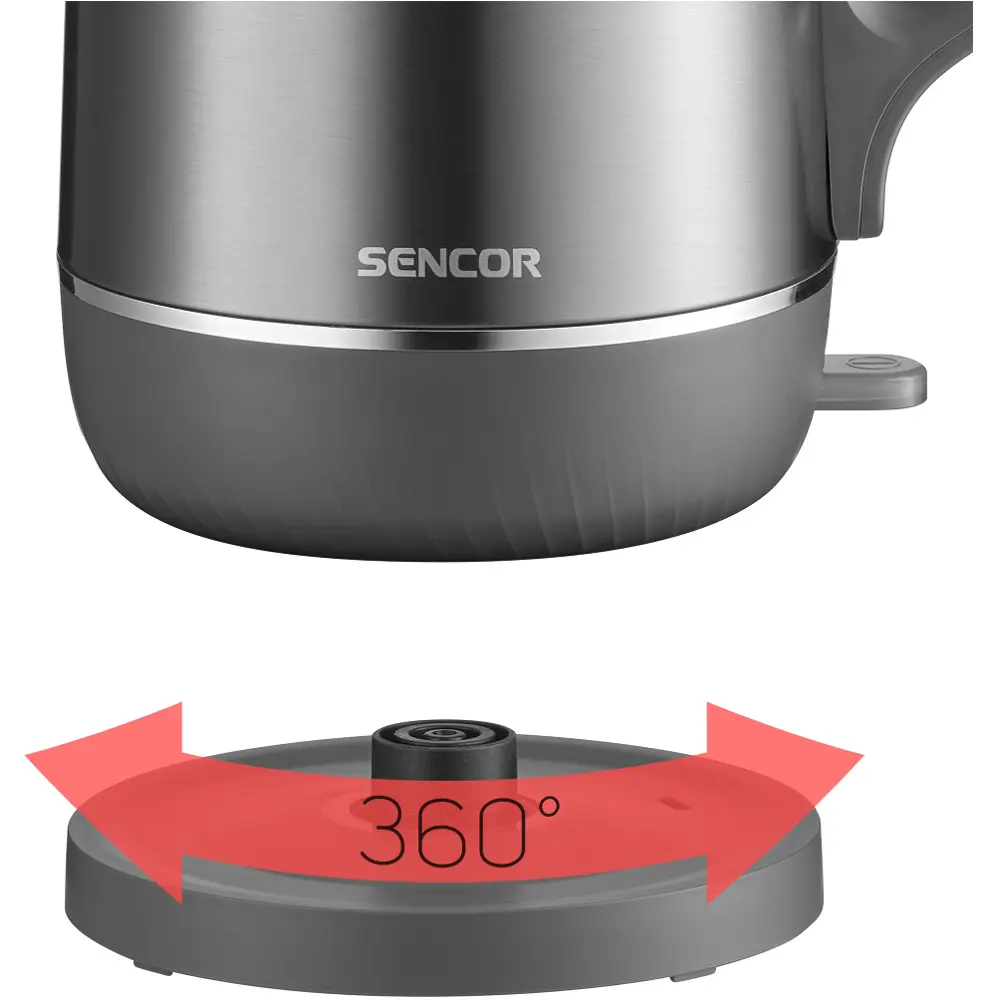 Sencor SWK 0800GY kettős falú, u alakú vízforraló