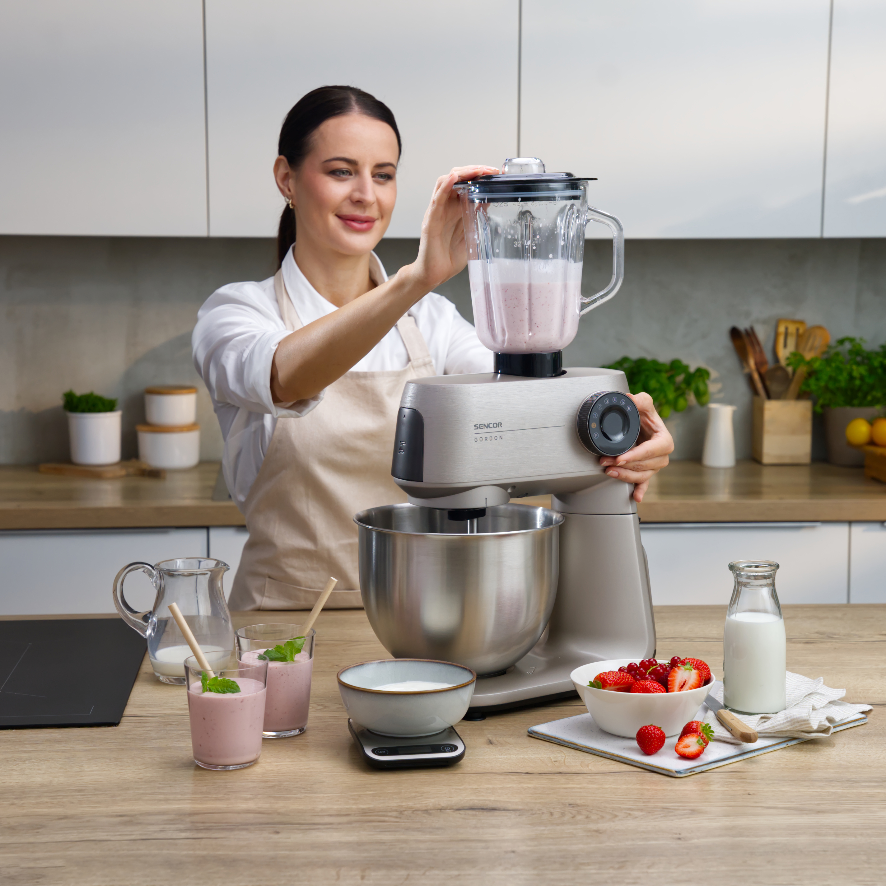 Sencor STM 7651WS all-metal food processor with scale