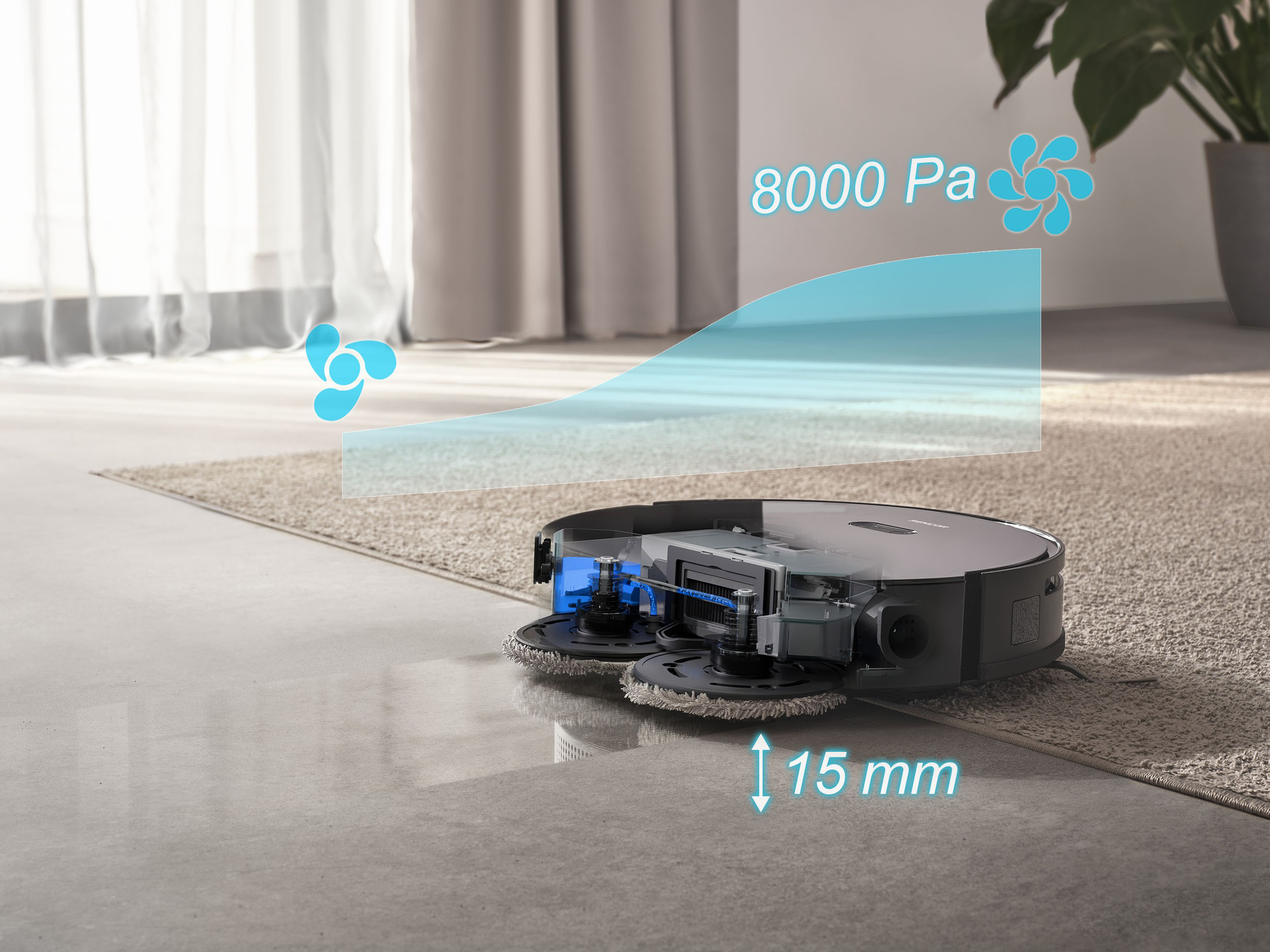 Sencor robotický vysávač s mopom a multifunkčnou stanicou SRV 9790BK-EUE3 Aquino+