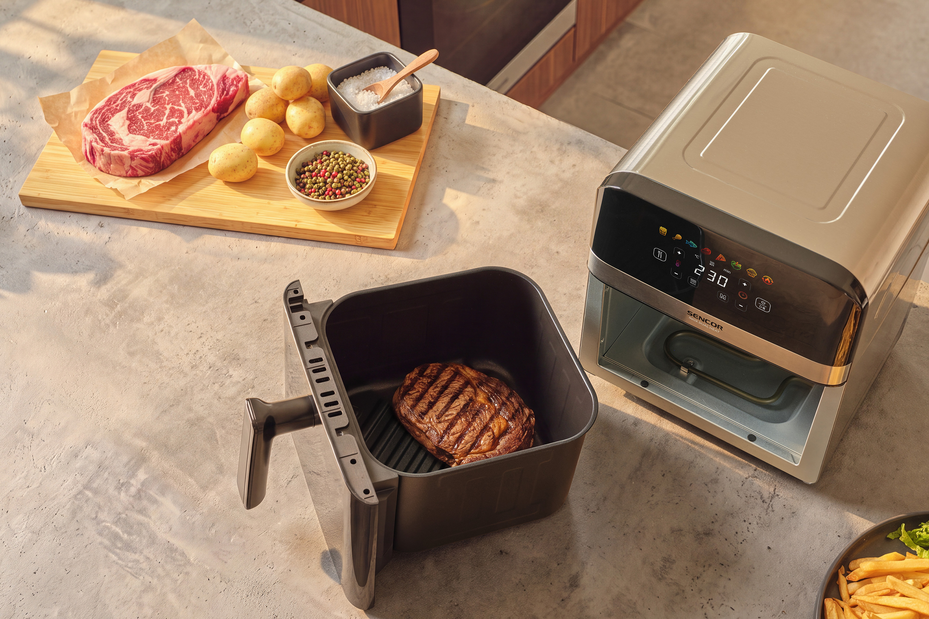 Sencor SFR 6800SS INOX meleglevegős sütő