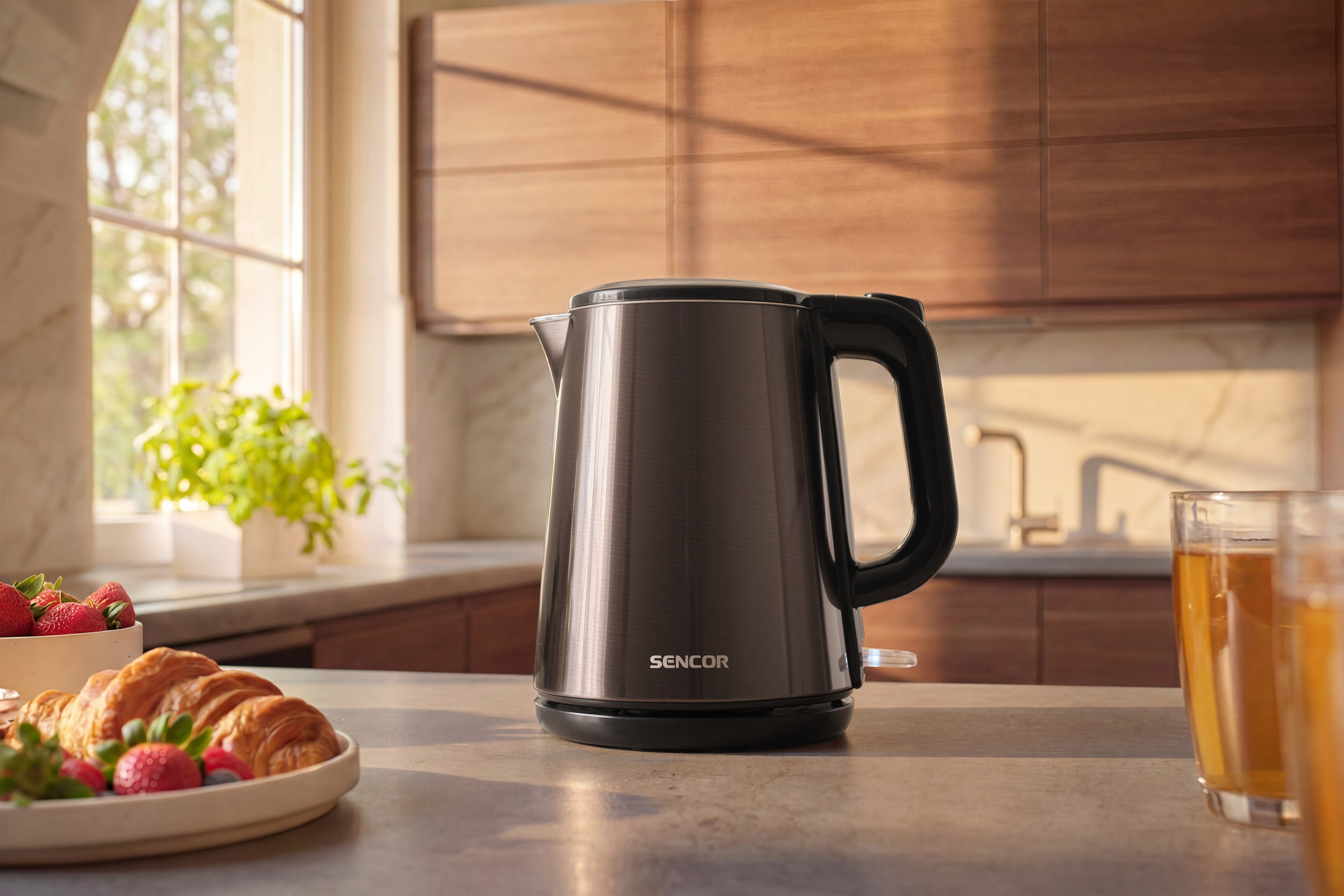 Sencor SWK 0710BK double-walled stainless steel electric kettle