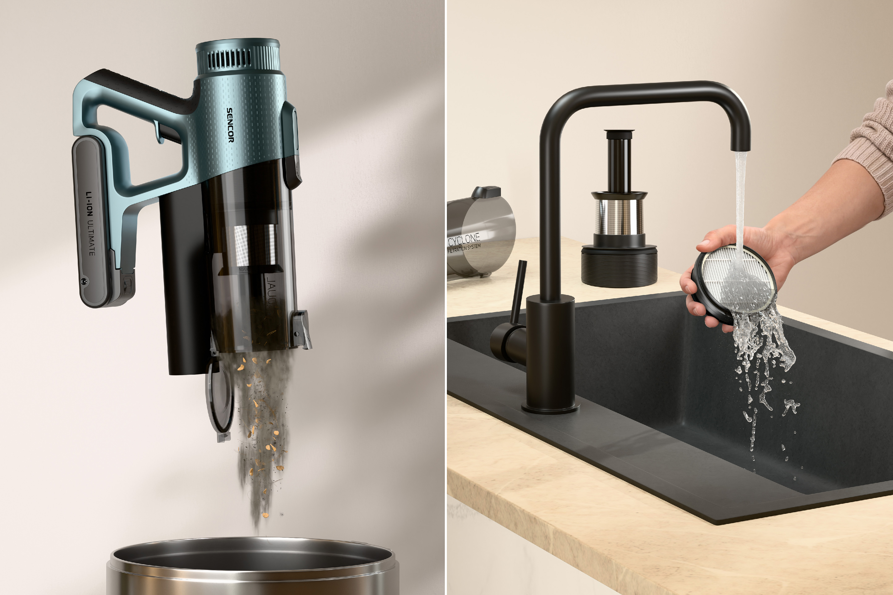 Sencor SVC 7622BL stick vacuum cleaner with a bldc motor and hepa h13 filter