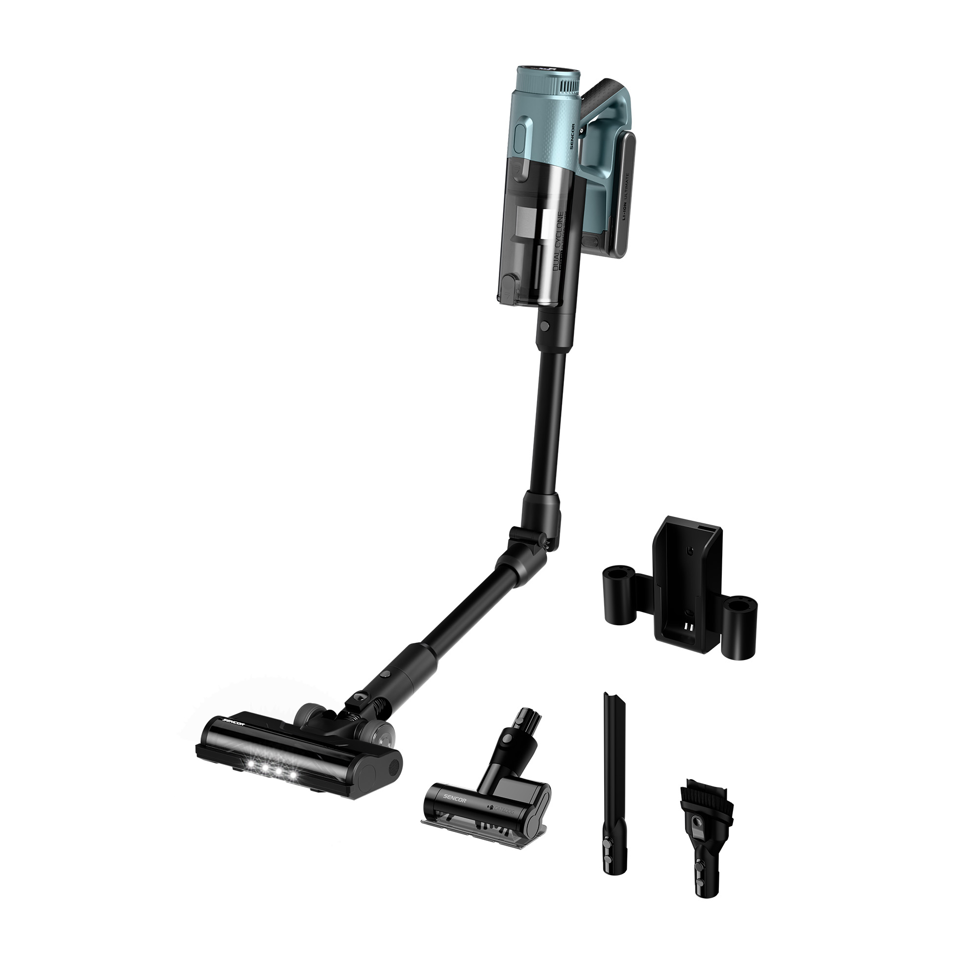 Sencor SVC 7622BL stick vacuum cleaner with a bldc motor and hepa h13 filter, package contents