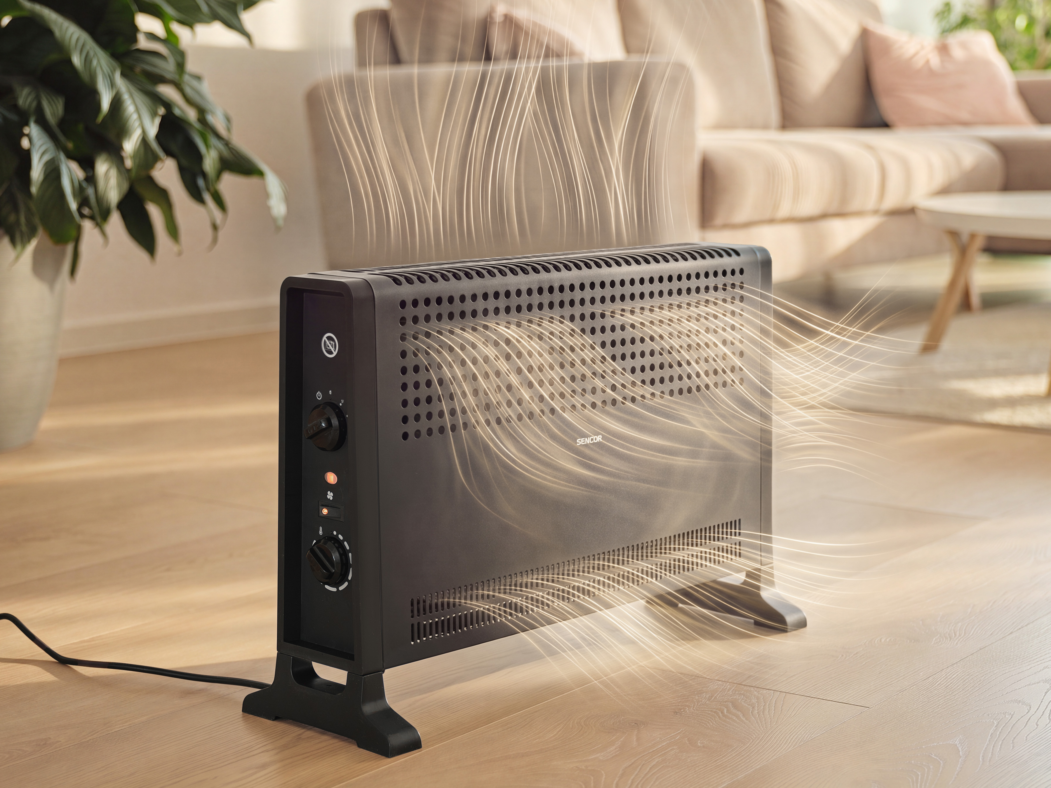 Sencor SCF 2022BK ventilátoros meleglevegős konvektor