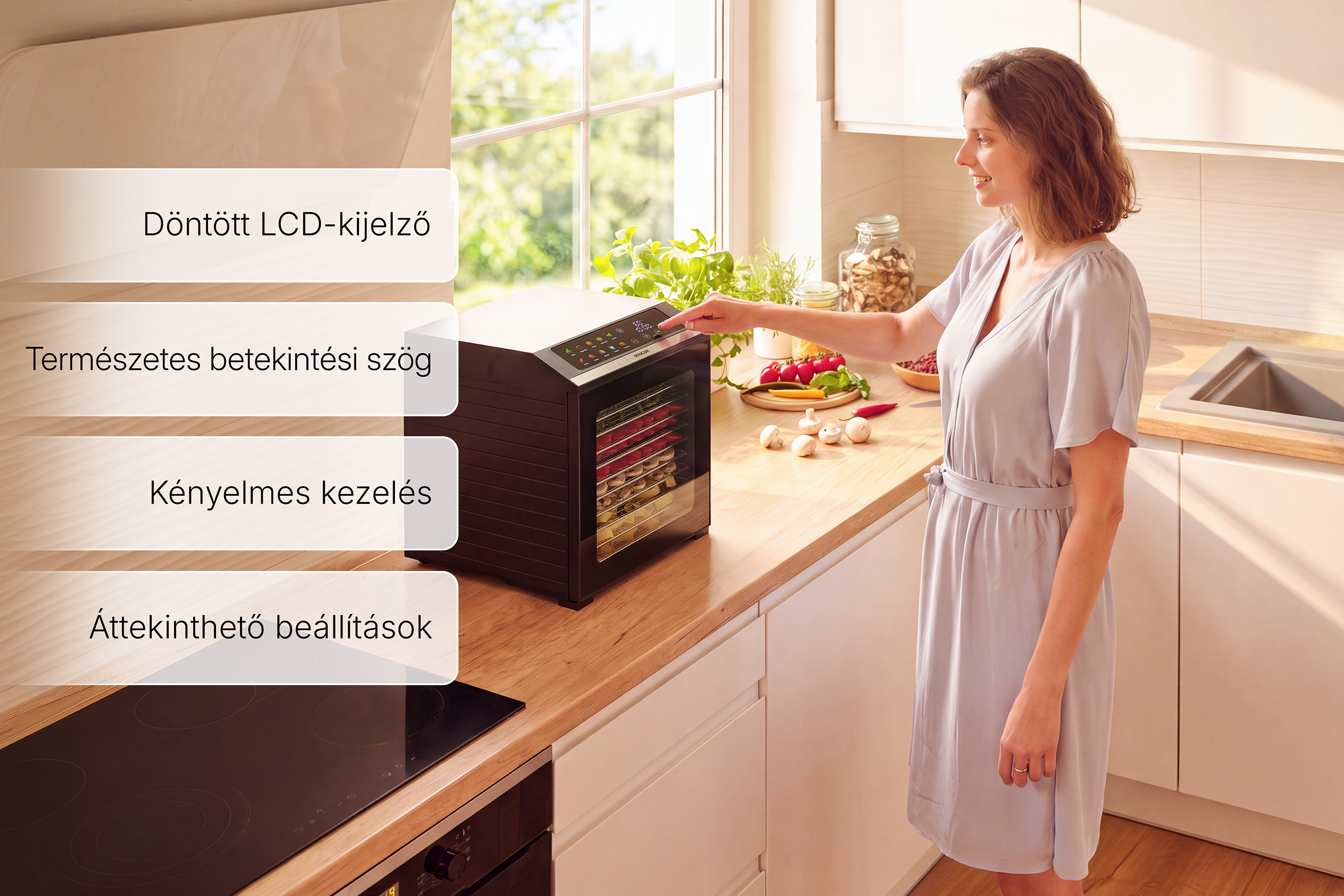 Sencor SFD 7300BK élelmiszer-szárító