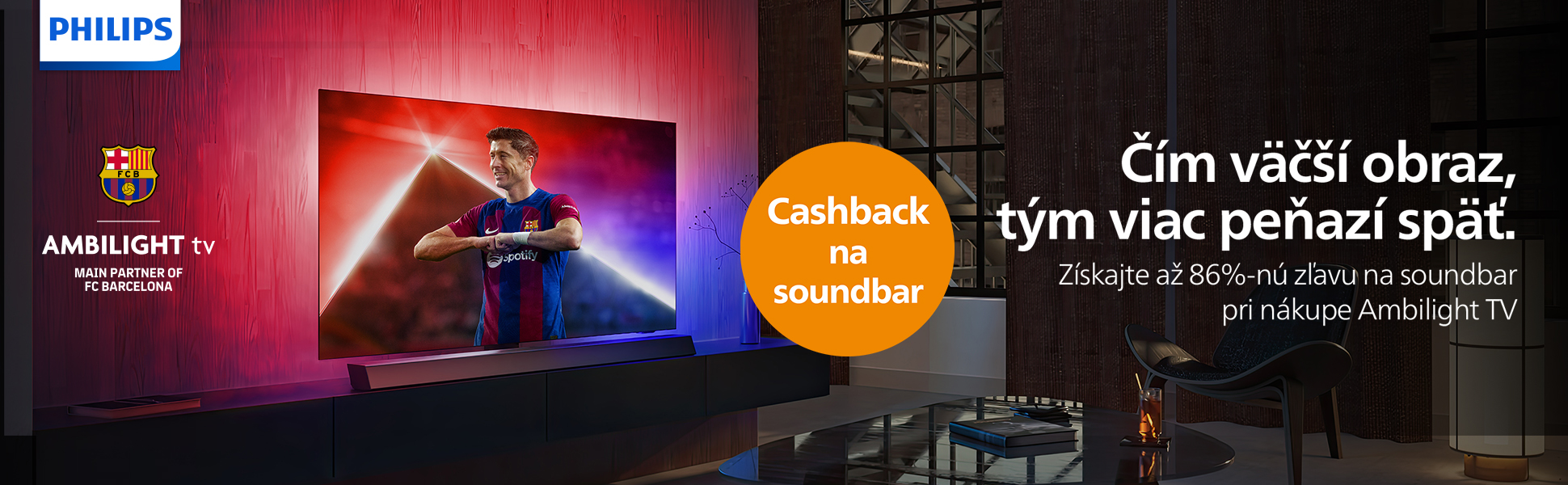 Cashback Ambilight TV+soundbar TAB8507-kategoria