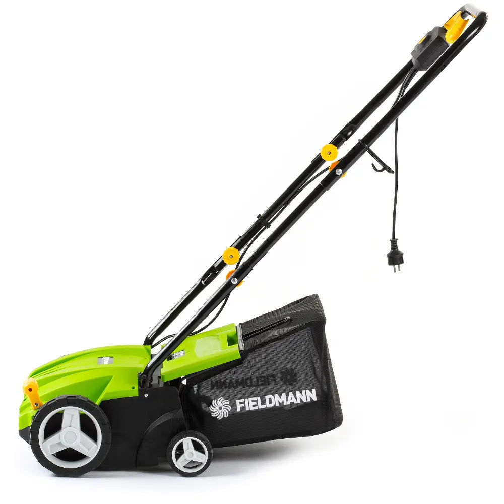 Elektrický vertikutátor Fieldmann FZV 2004-E s nastaviteľnou hĺbkou pre celoročnú starostlivosť o trávnik.
