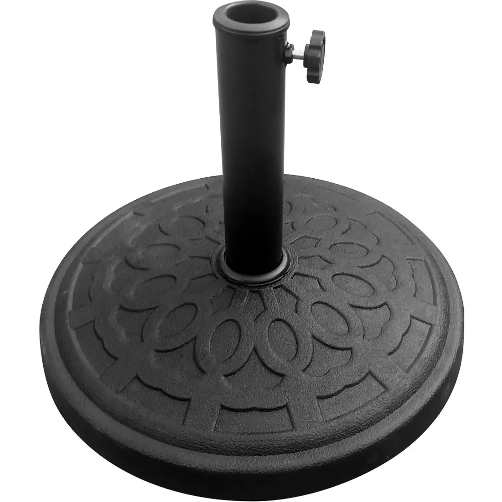 Podstawa parasola Fieldmann FDZN 9012 wykonana ze sztucznej żywicy o zmiennym otworze 32-48 mm.