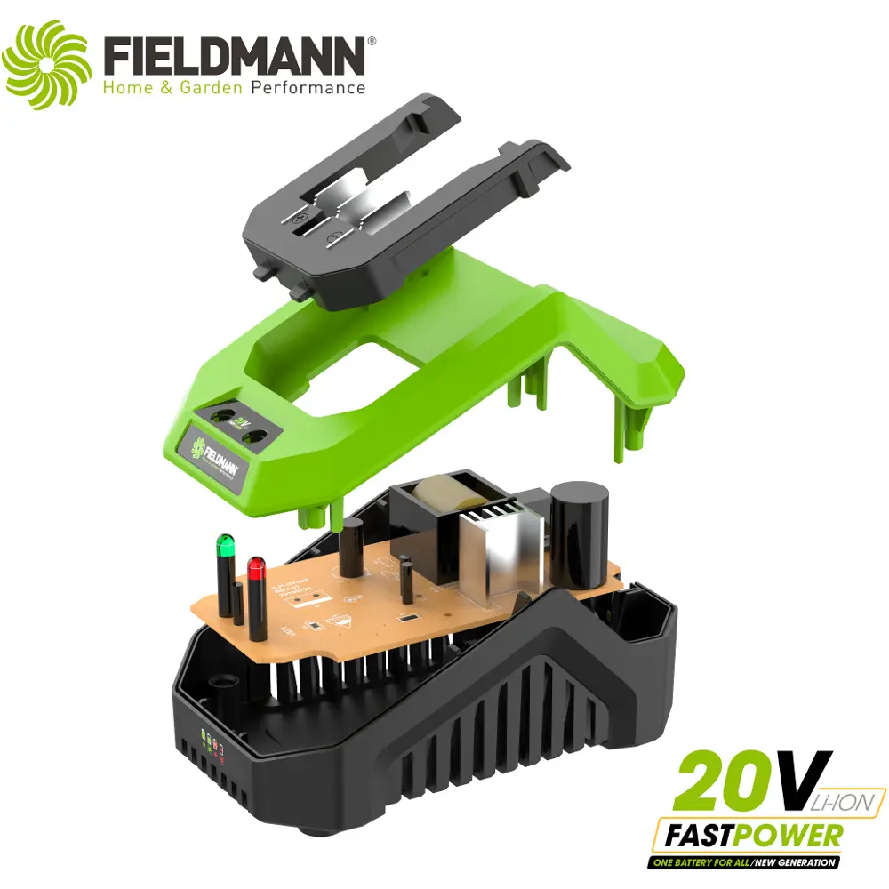 Nabíjačka Fieldmann FDUZ 79100 s elektronickým monitorovaním stavu nabitia pre bezpečné použitie.