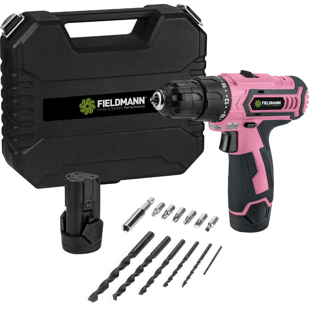 A Fieldmann FDV 10253-A vezeték nélküli fúró műszaki paraméterei közé tartozik a feszültség, forgási sebesség, modell nyomaték és még sok más.