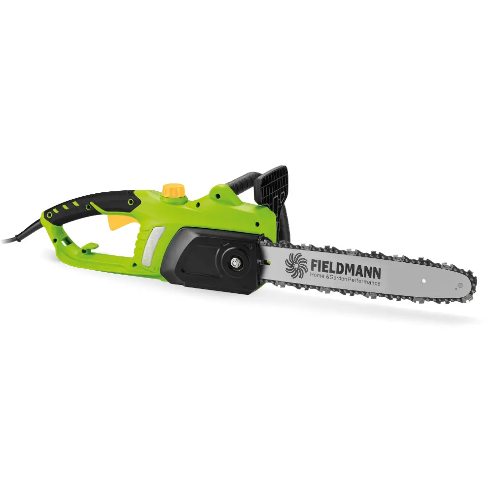 Fieldmann FZP 2105-E electric chainsaw with a powerful motor for efficient wood cutting.