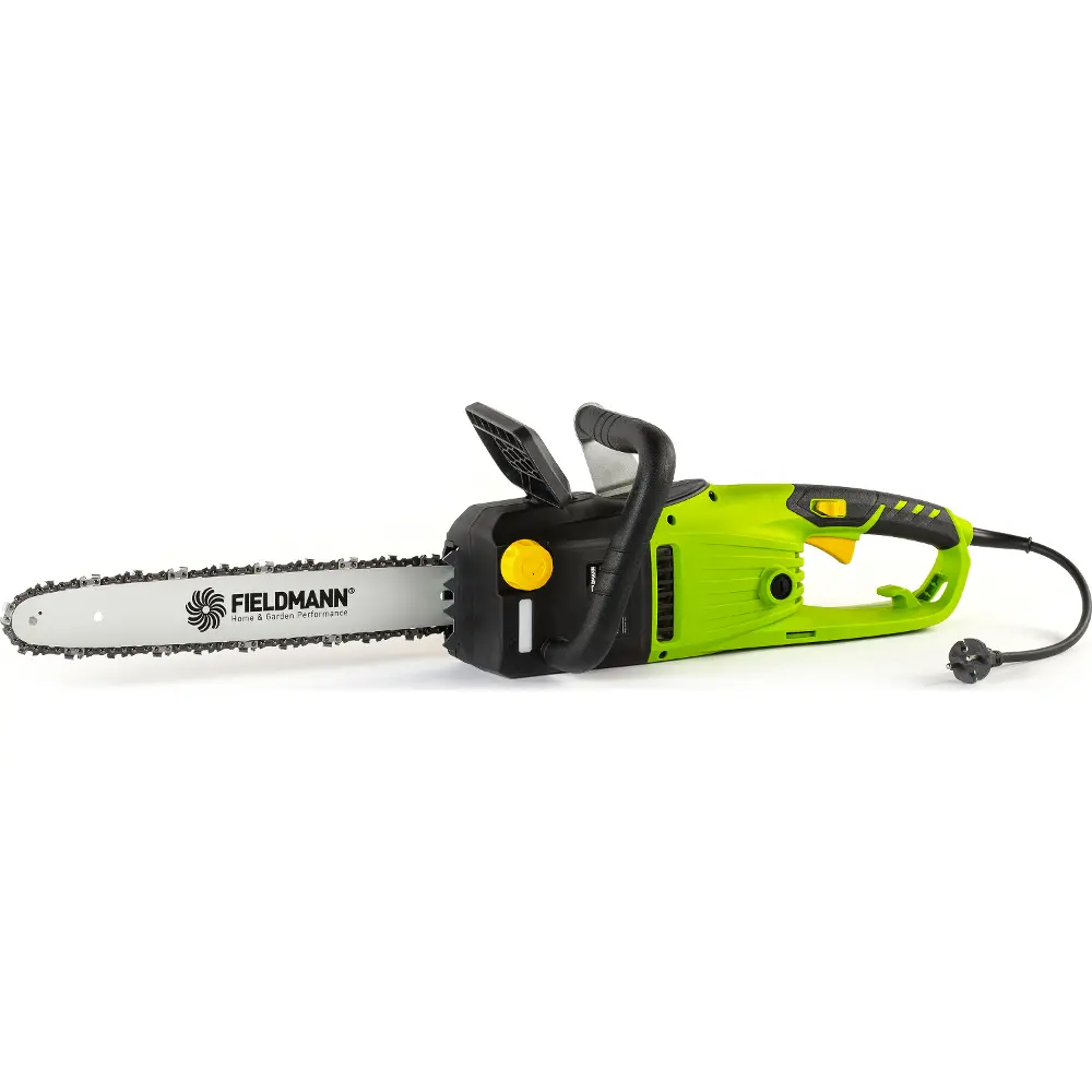 The technical parameters of the Fieldmann FZP 2030-E electric chainsaw include wattage, bar length, quick-release system and more.