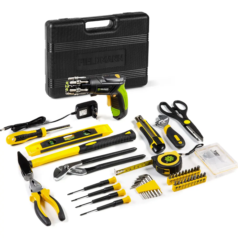 Fieldmann Tool Set with FDG 5018-108AR Cordless Screwdriver
