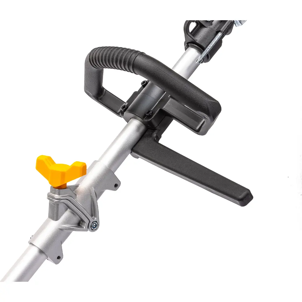 Akumulátorový krovinorez Fieldmann FZS 70725-0 s hmotnosťou 10 kg pre stabilné a presné kosenie.