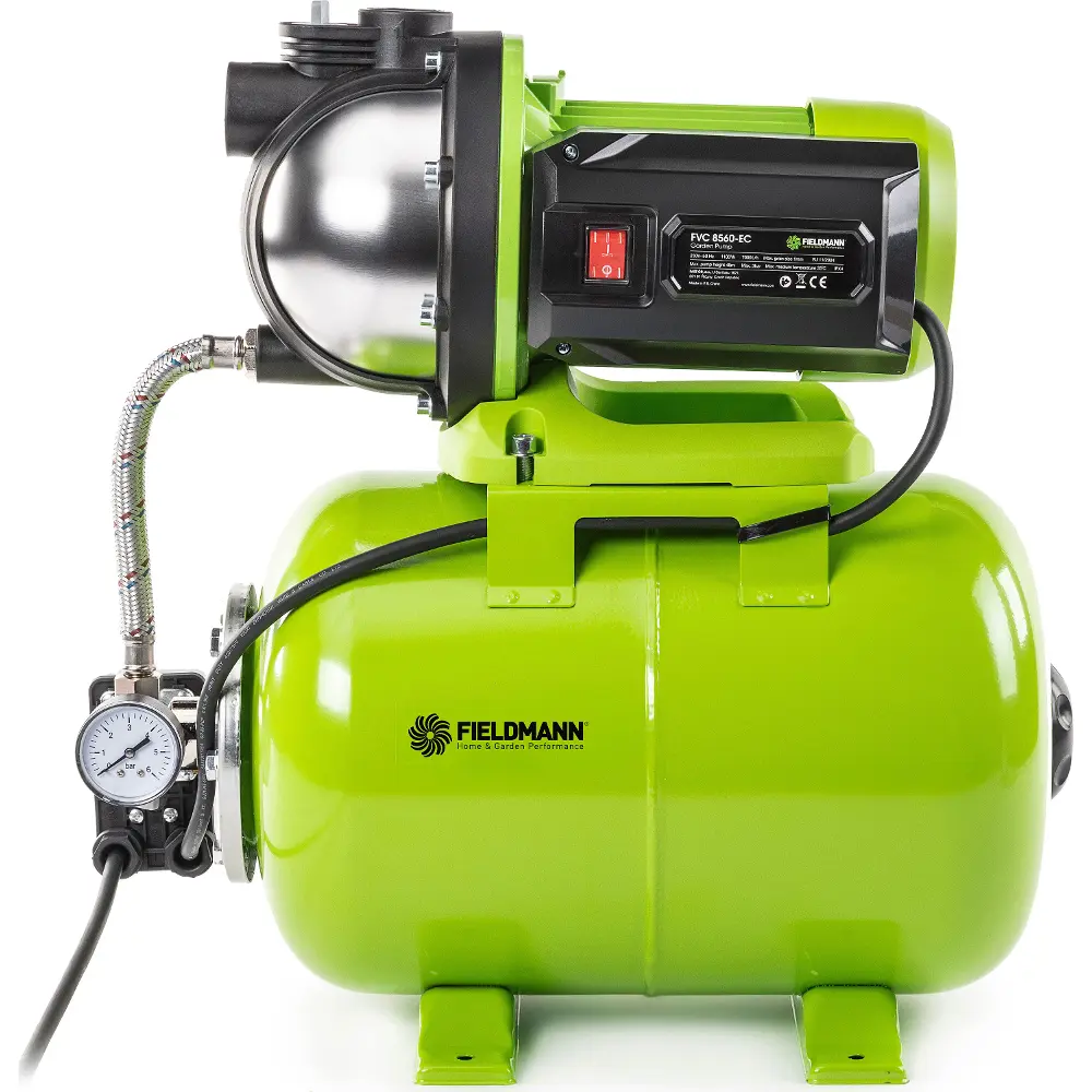 Technické parametry zahradní vodárny Fieldmann FVC 8560-EC obsahují příkon, průtok, tlak modelu a další.