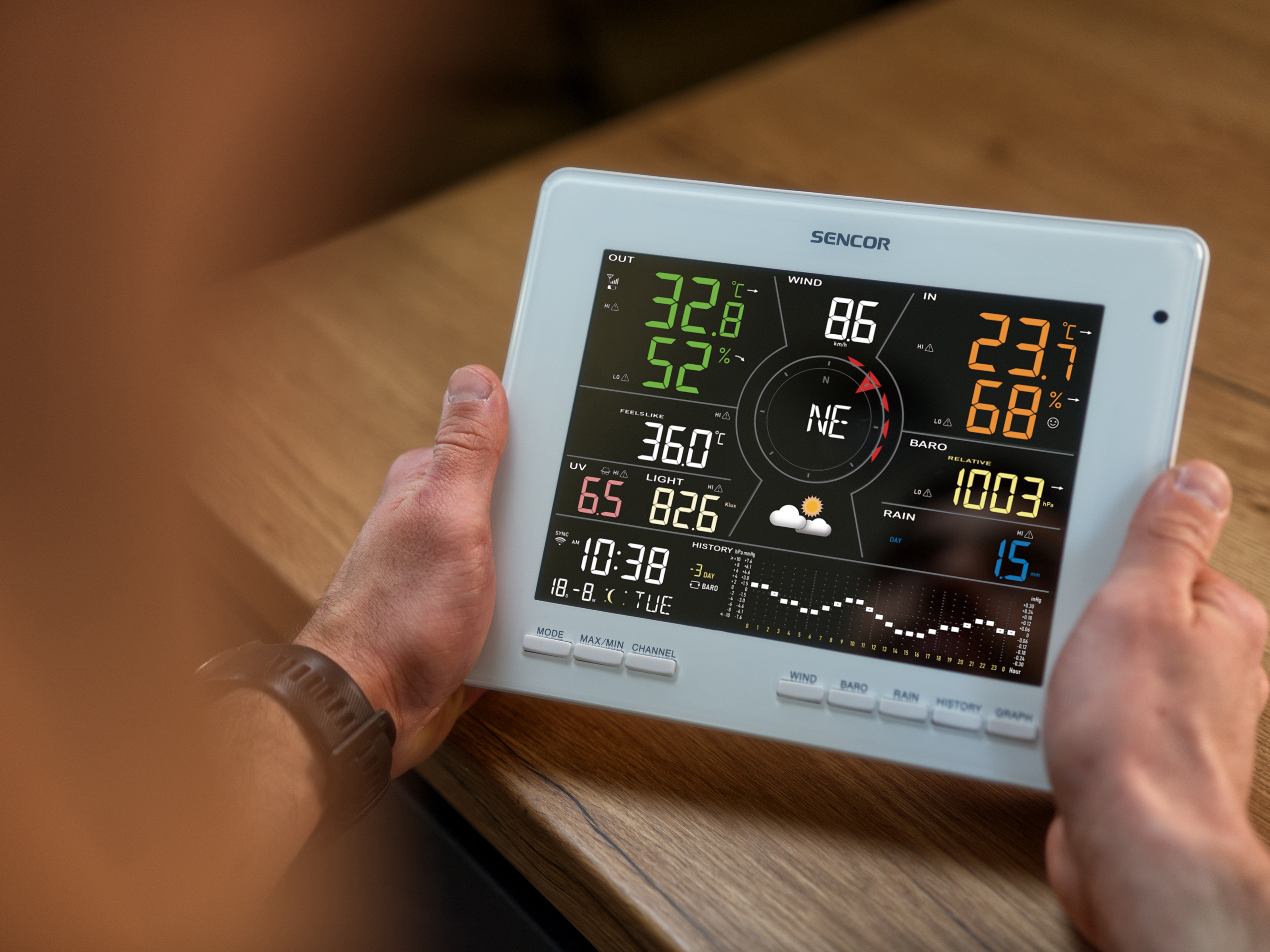Sencor meteorologická stanica s wifi so senzorom 7v1 SWS 16600
