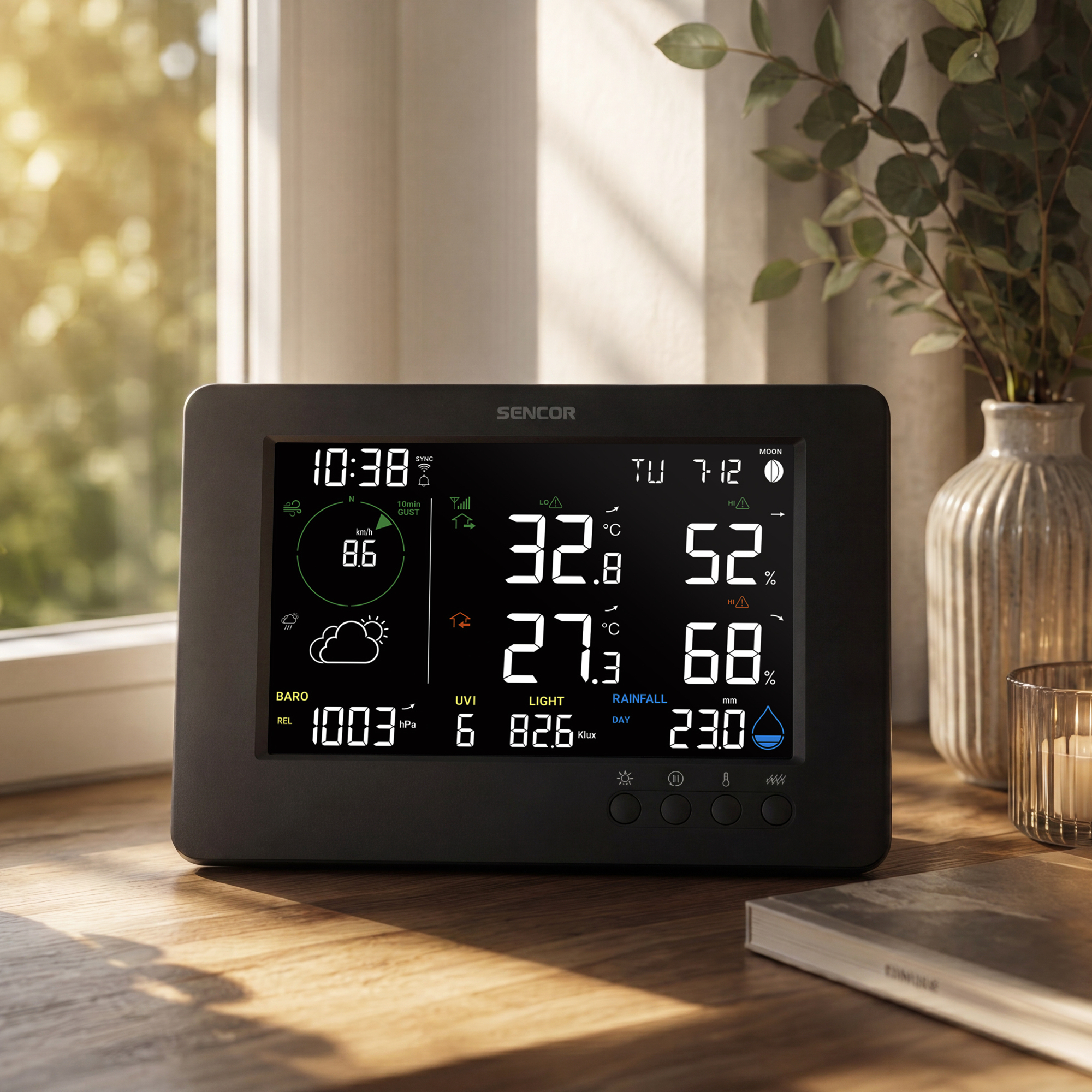 Sencor SWS 10500 WiFi wi-fi-s meteorológiai állomás 7 az 1-ben érzékelővel