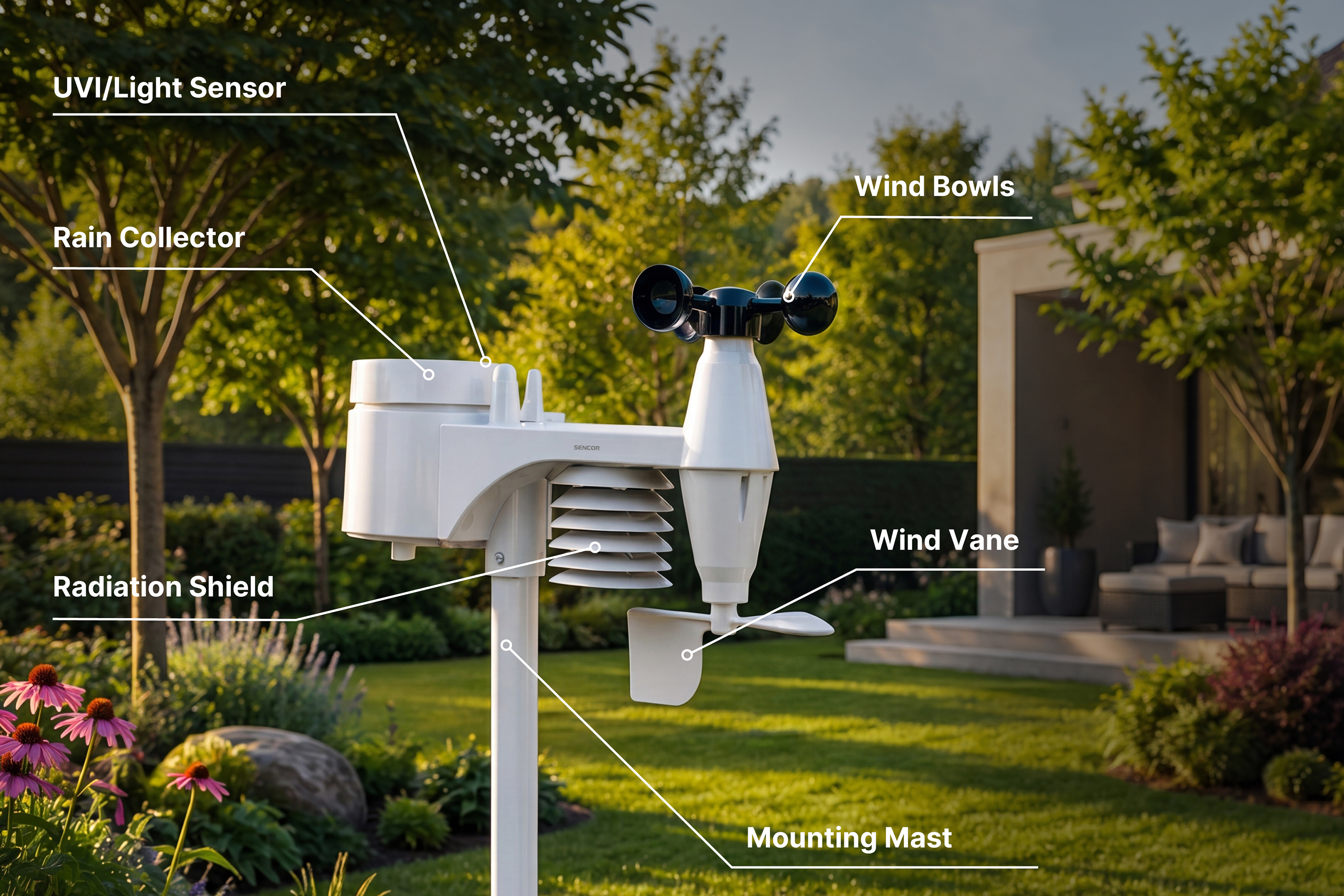 Sencor SWS 10500 WiFi weather station with wi-fi and a 7-in-1 sensor