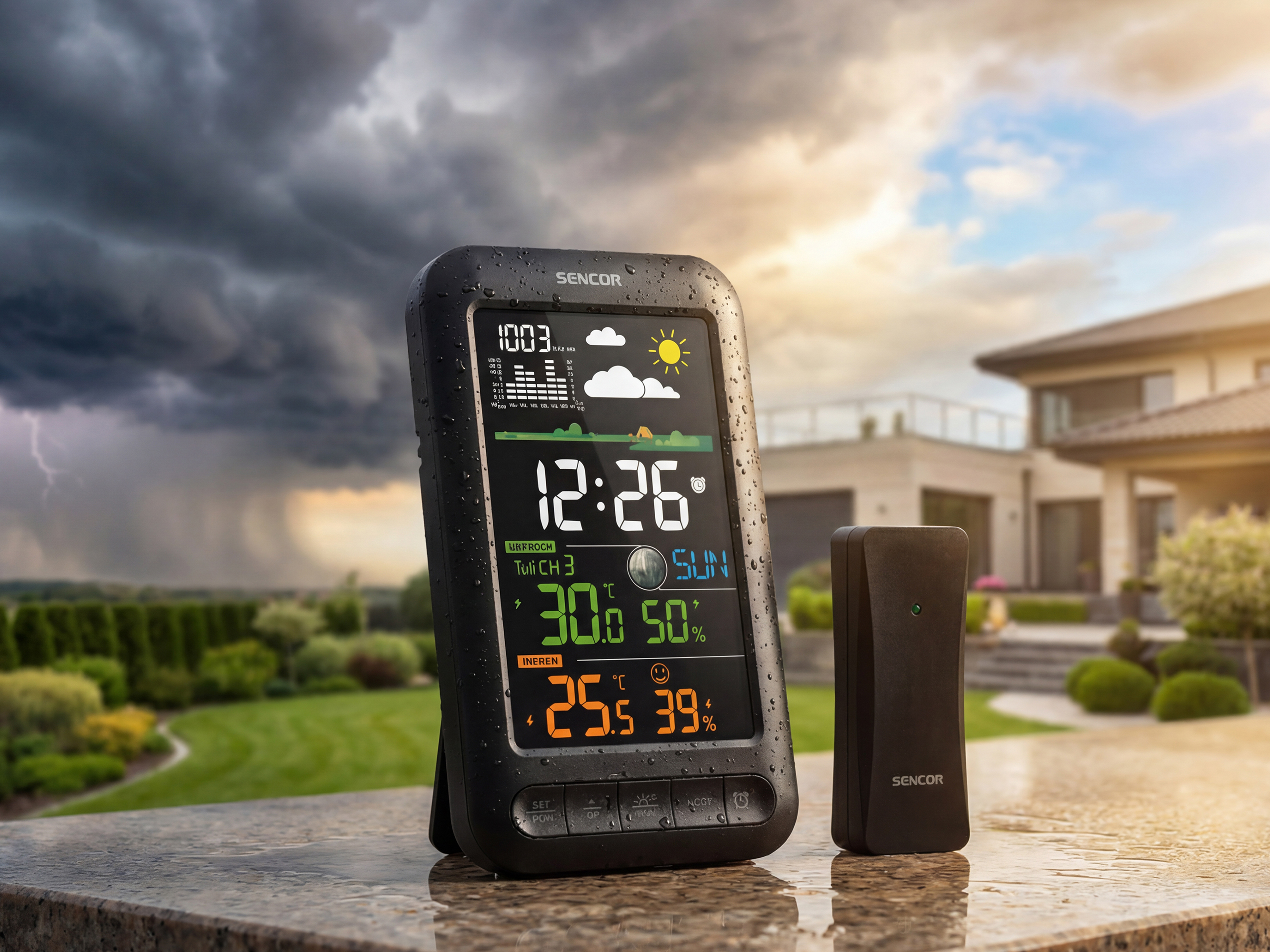 Sencor SWS 4700 weather station with a wireless sensor