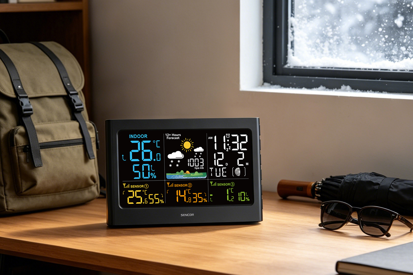 Sencor meteorologická stanice se 3 bezdrátovými senzory SWS 6200