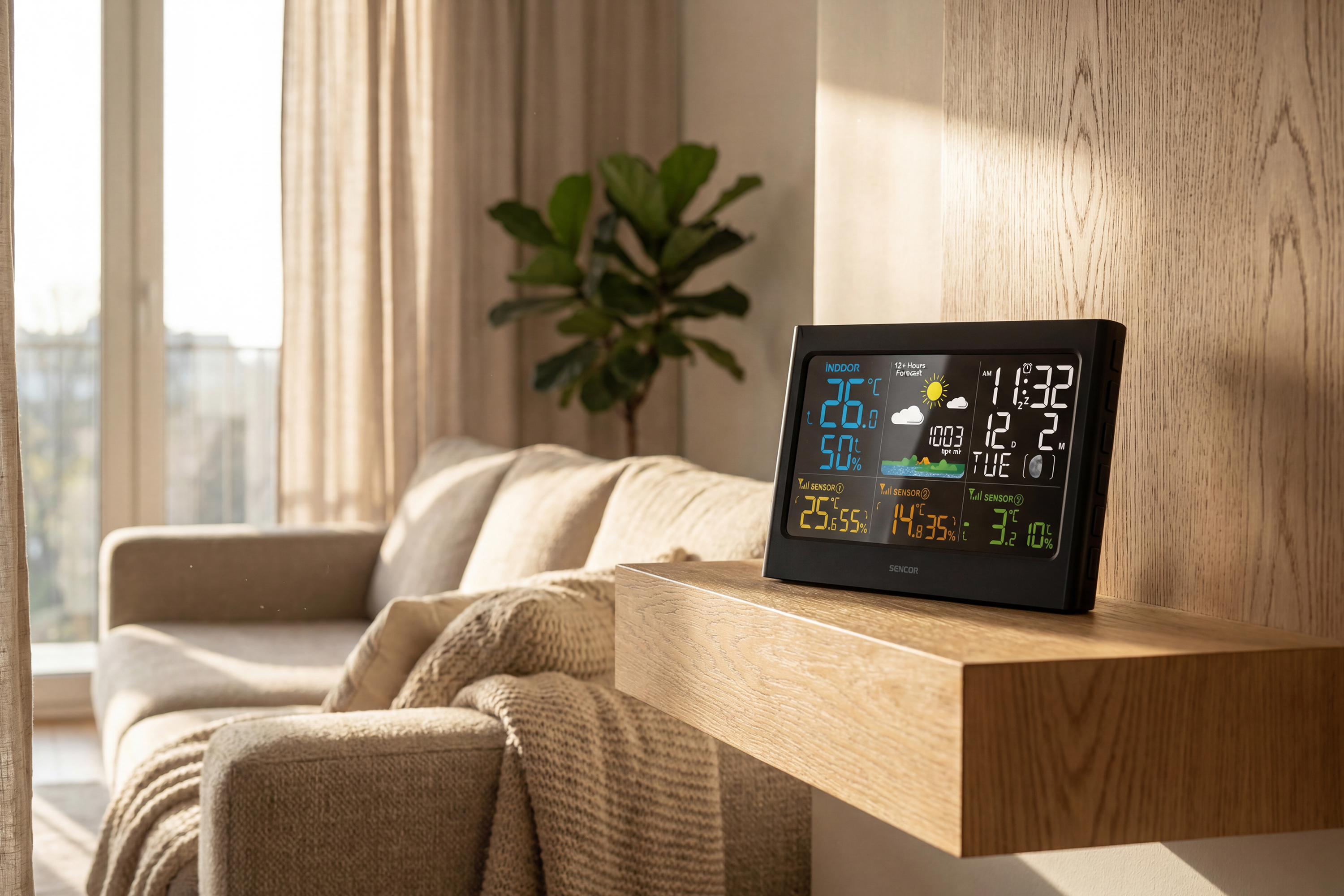 Sencor meteorologická stanice se 3 bezdrátovými senzory SWS 6200
