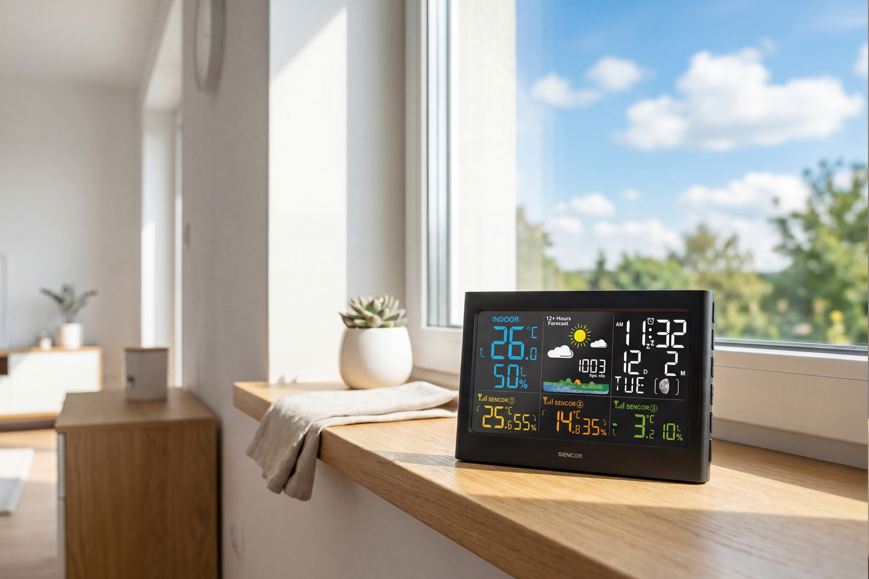 Sencor meteorologická stanice se 3 bezdrátovými senzory SWS 6200