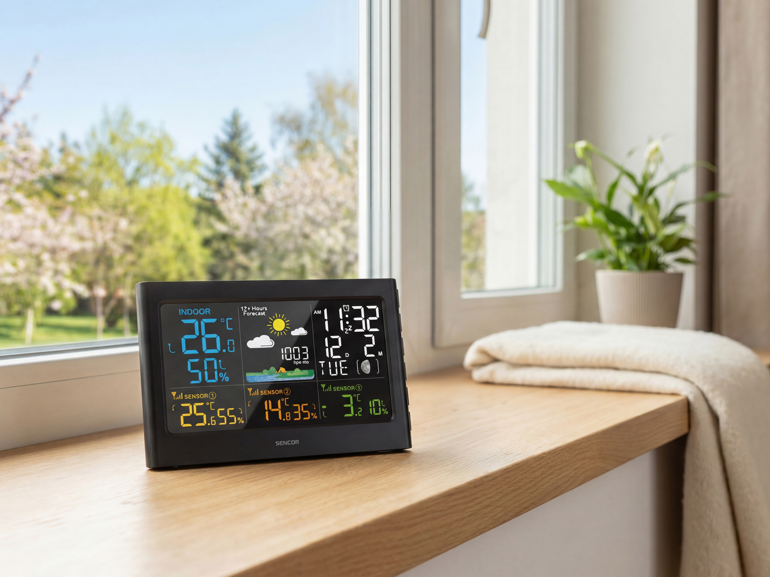 Sencor meteorologická stanice se 3 bezdrátovými senzory SWS 6200