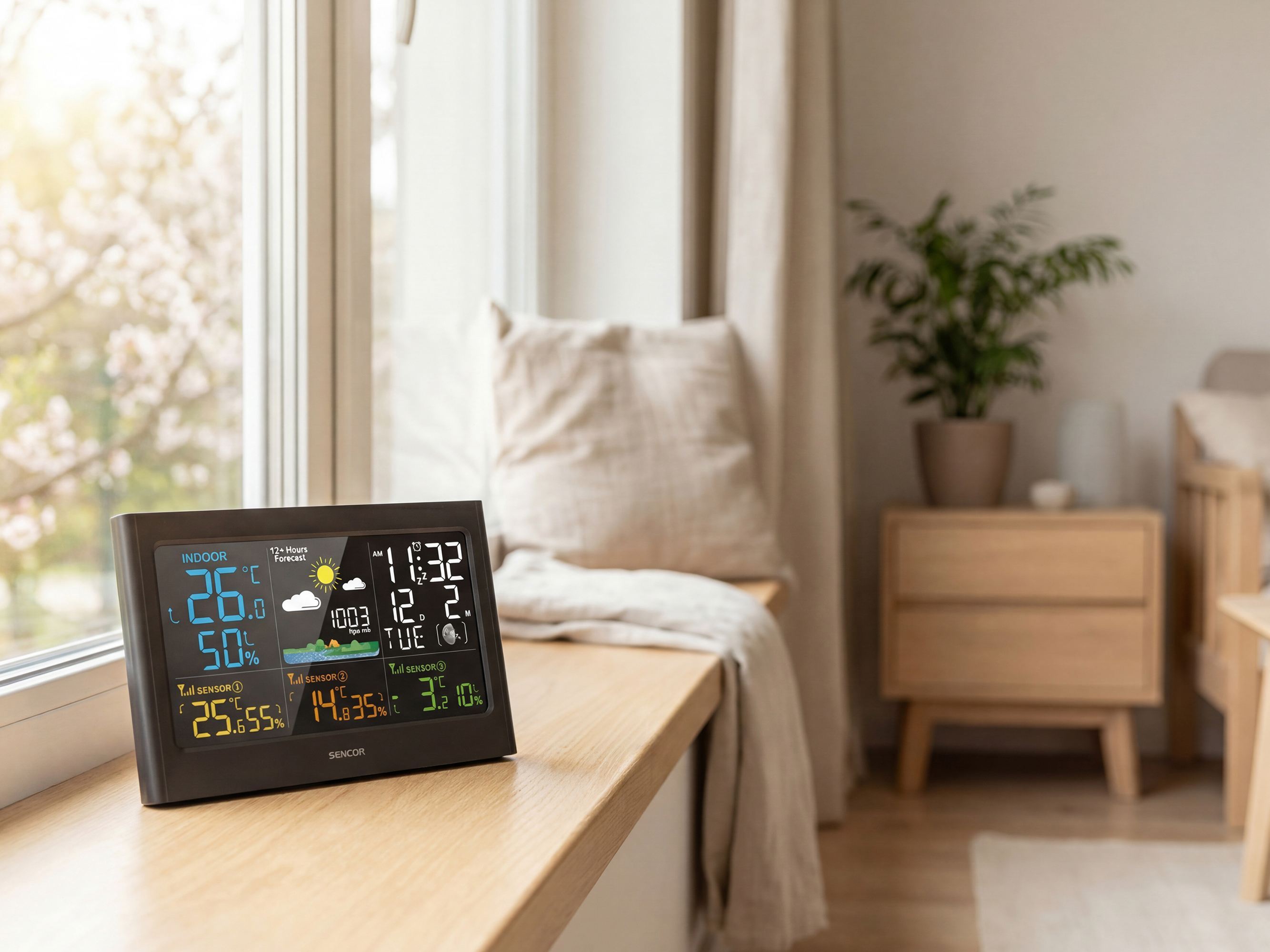 Sencor meteorologická stanice se 3 bezdrátovými senzory SWS 6200