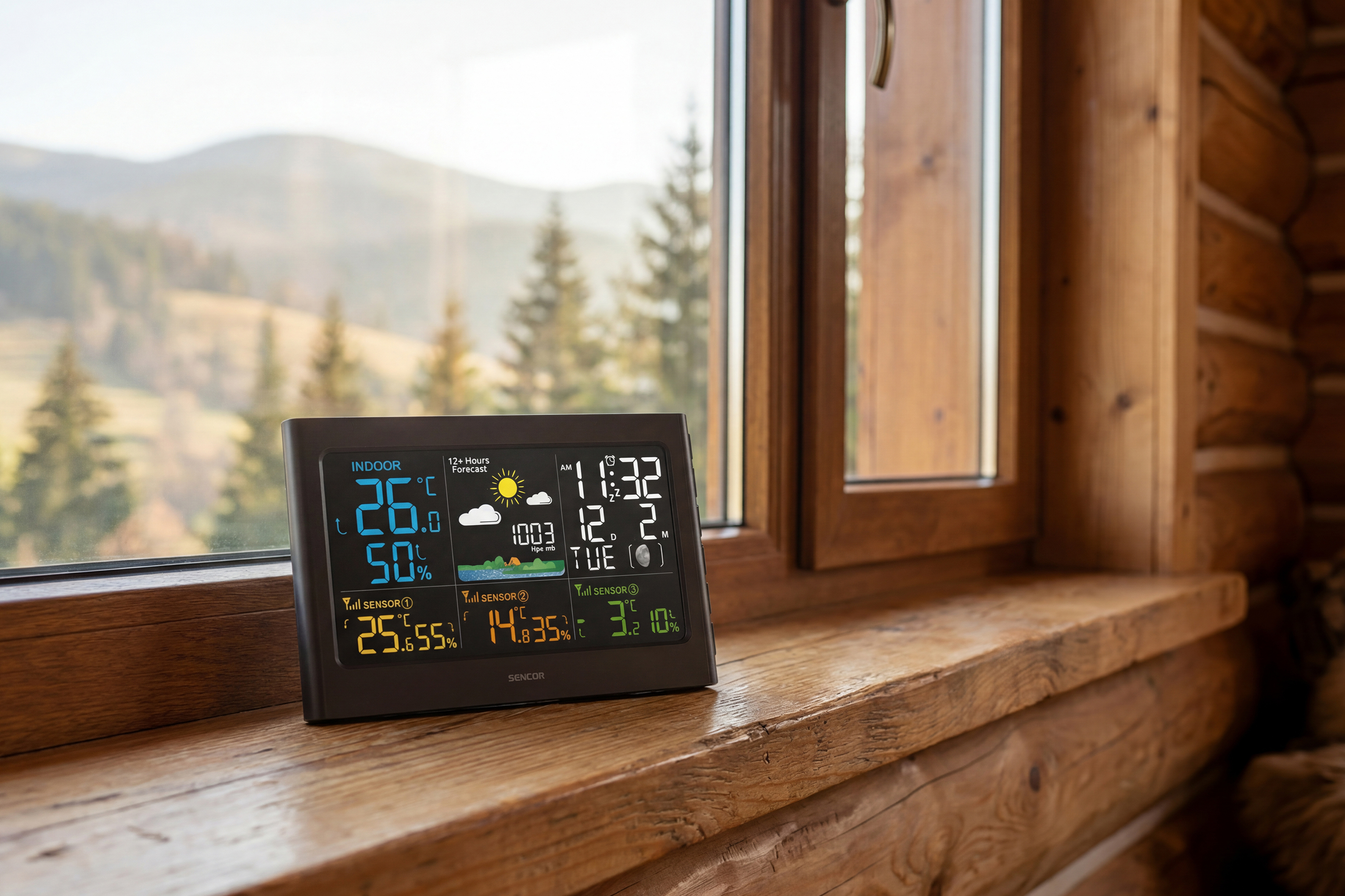 Sencor SWS 6200 weather station with 3 wireless sensors
