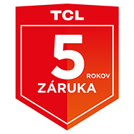 TCL TV QLED 5 rokov zaruka - sticker