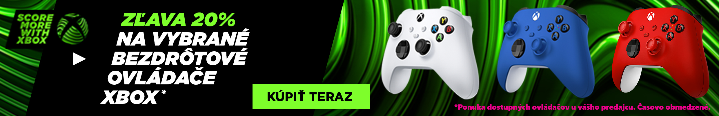 Xbox ovládače -20%-produkt