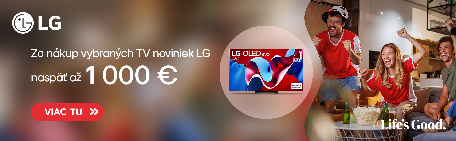 LG cashback TV-Audio do 1000 EUR-kategoria