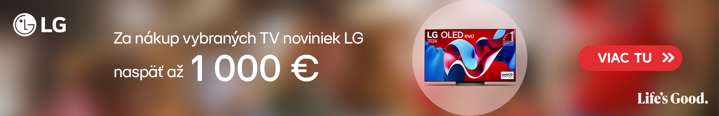 LG cashback TV-Audio do 1000 EUR-produkt