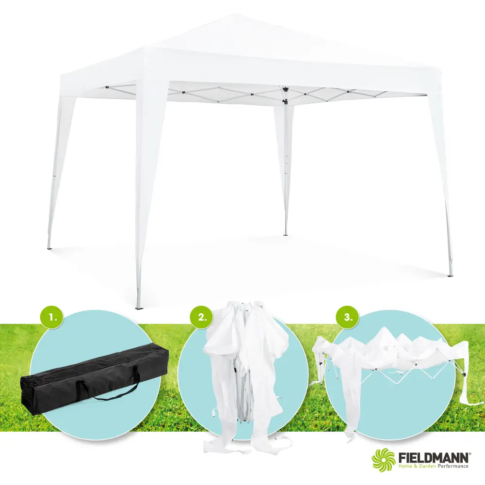 The technical parameters of the FDZN 7002 garden gazebo include dimensions, a steel frame and a polyester tarpaulin with UV protection.
